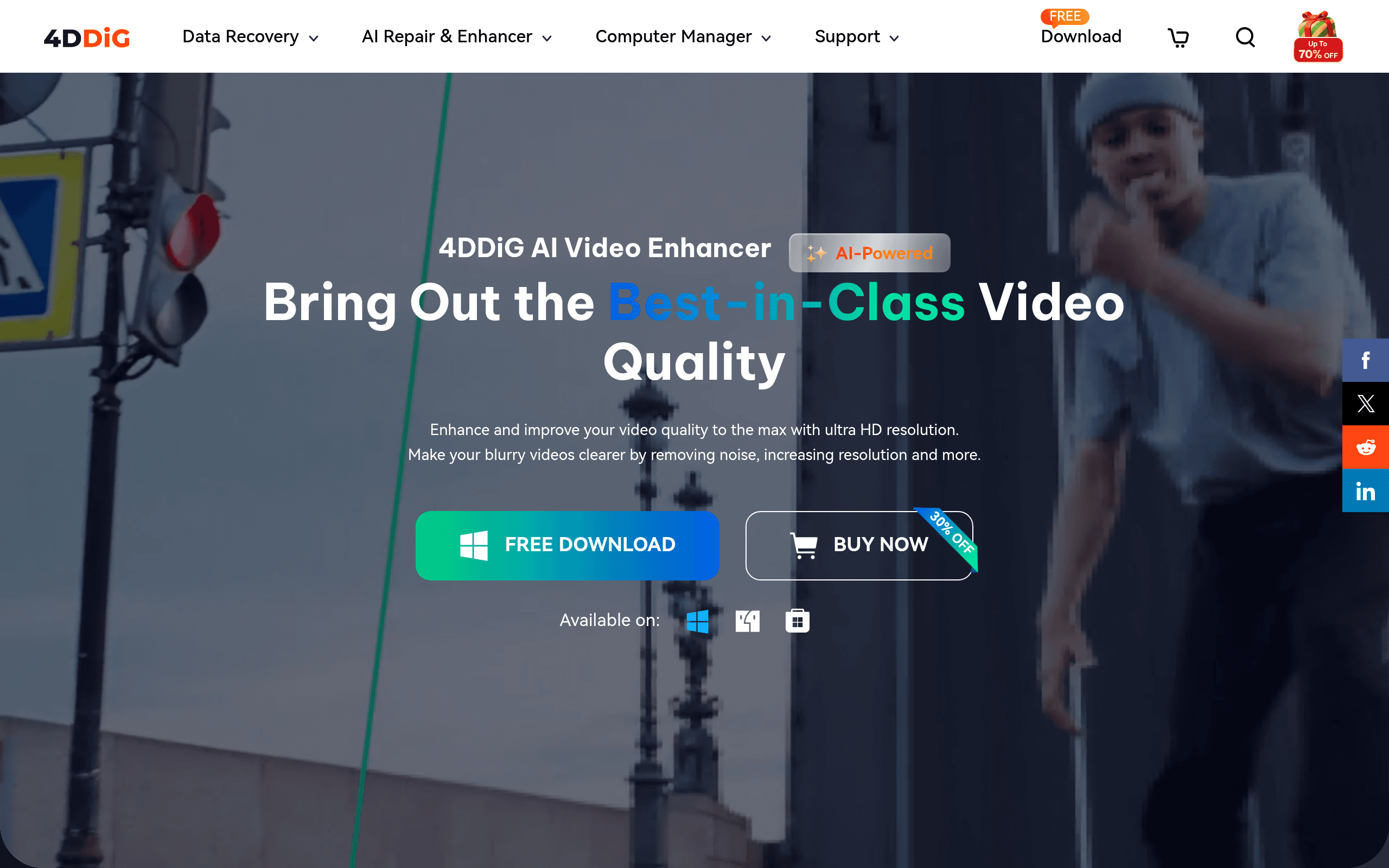 4DDiG AI Video Enhancer