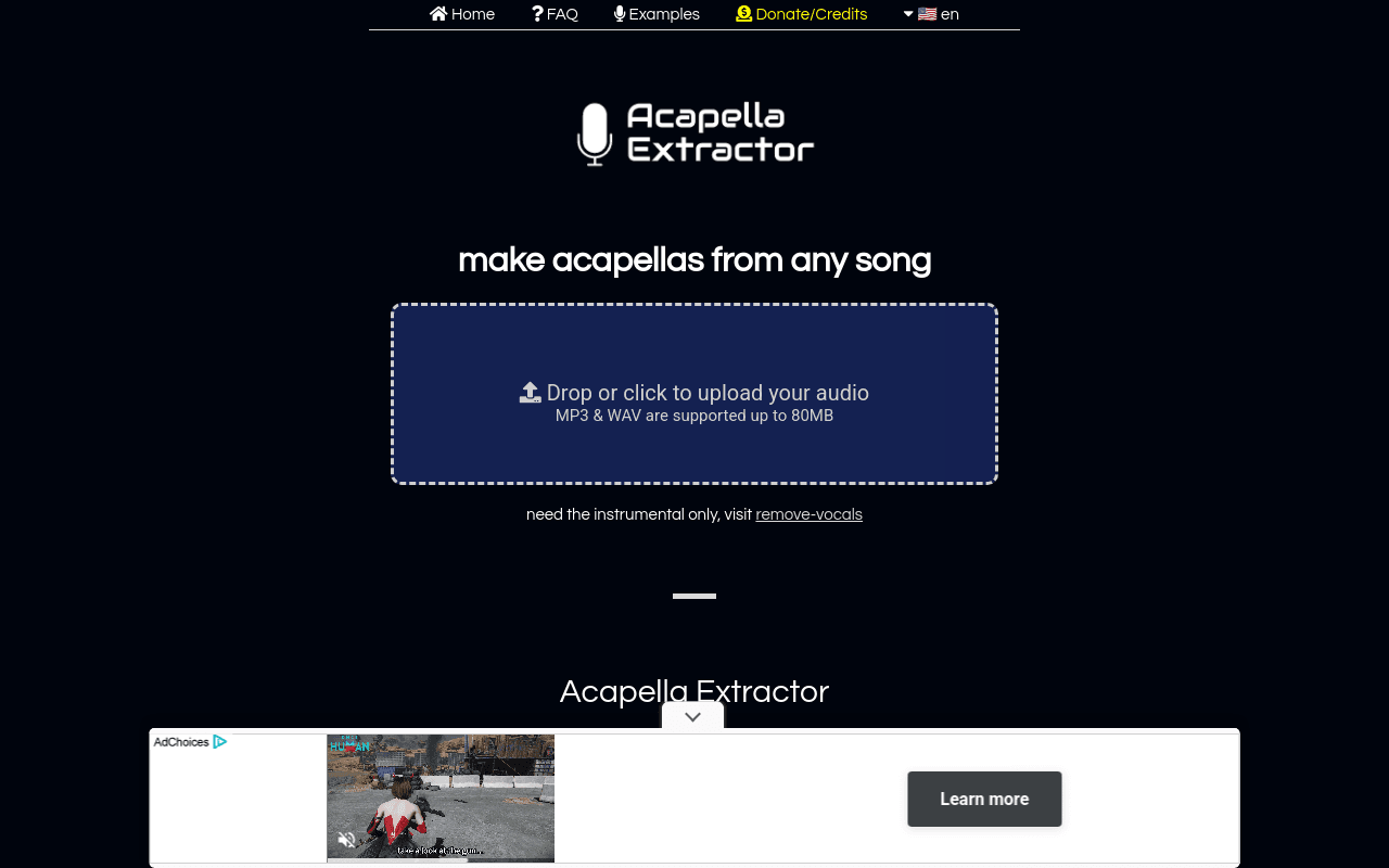 Acapella Extractor