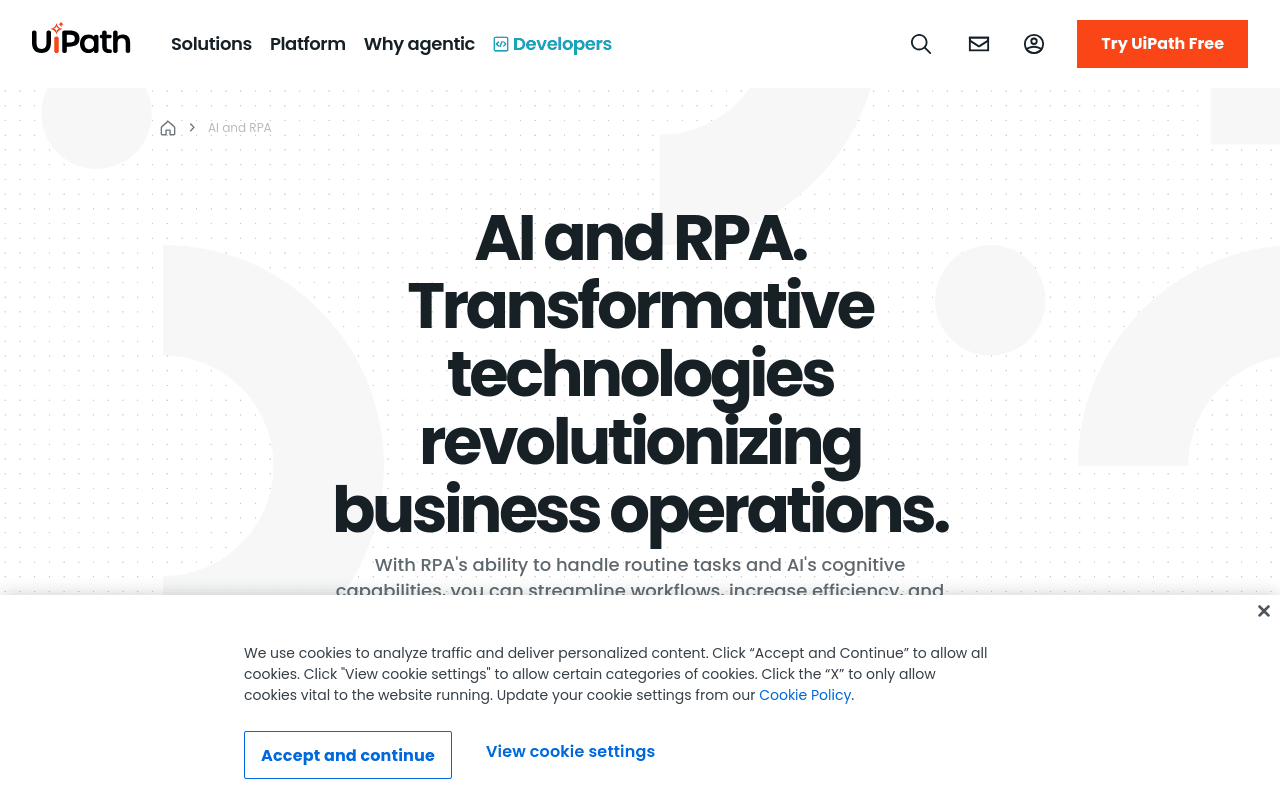 AI and RPA | UiPath