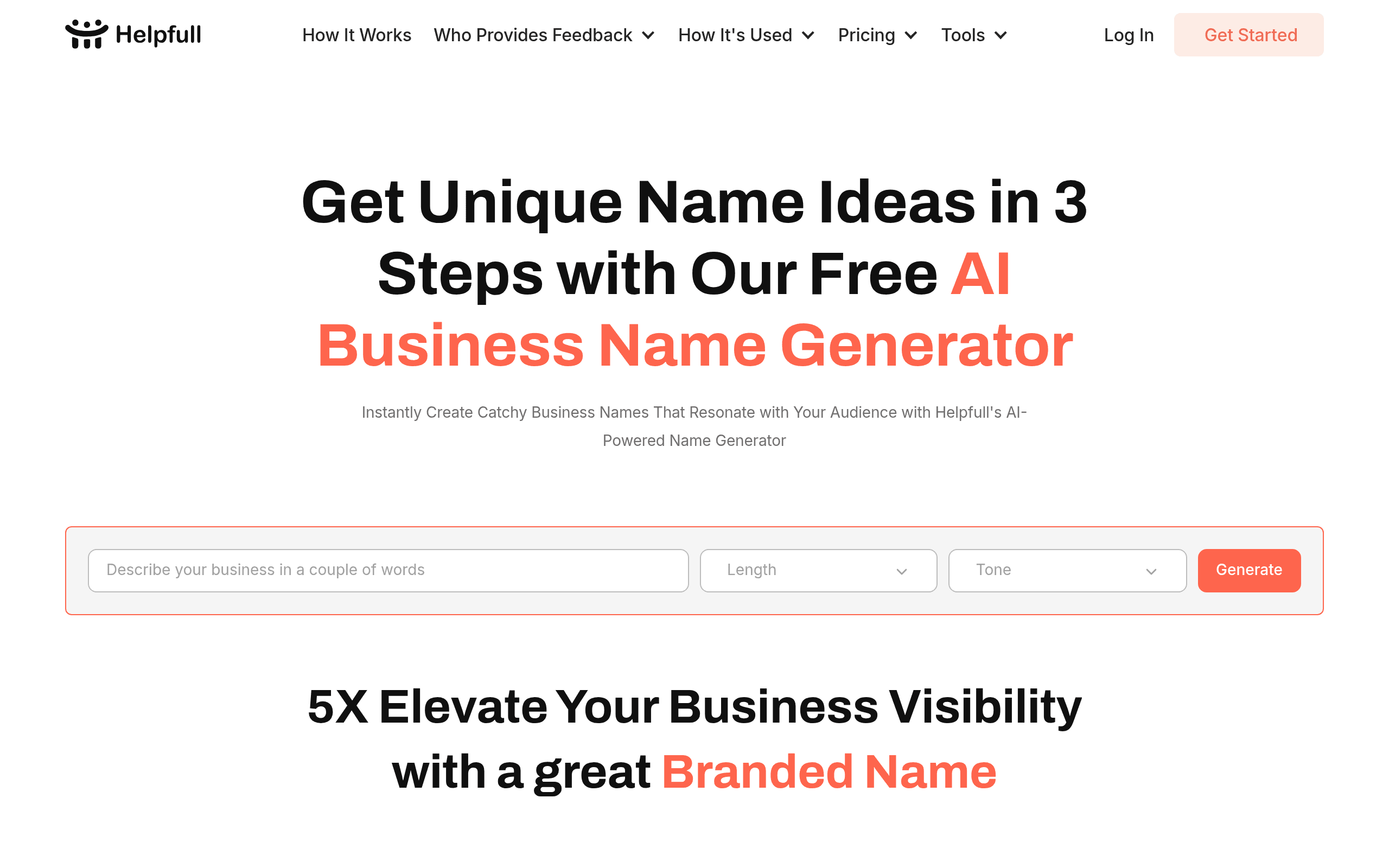 AI Business Name Generator By Helpfull