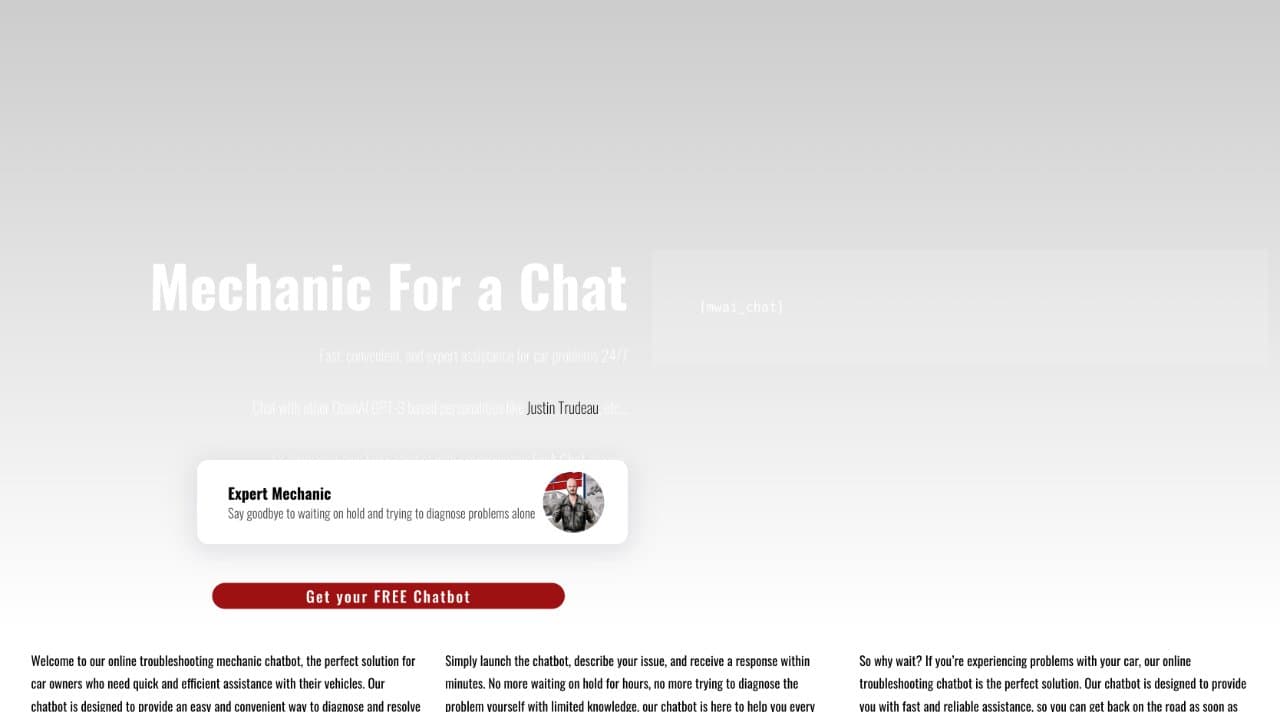 AI Car Mechanic Chatbot