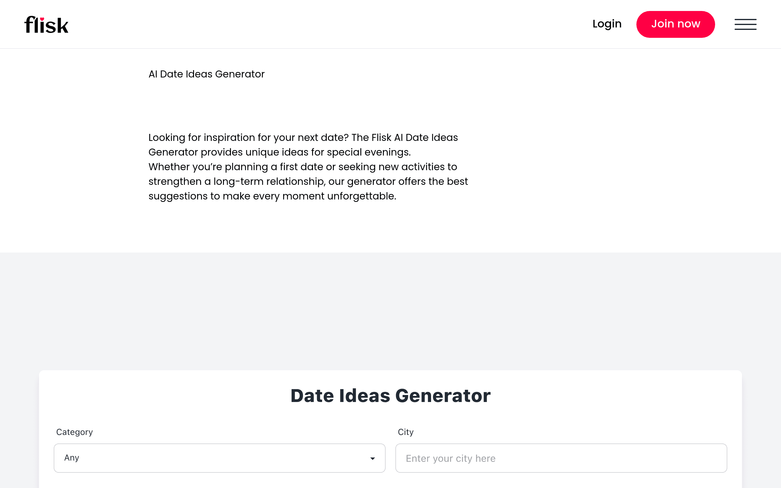 AI Date Ideas Generator