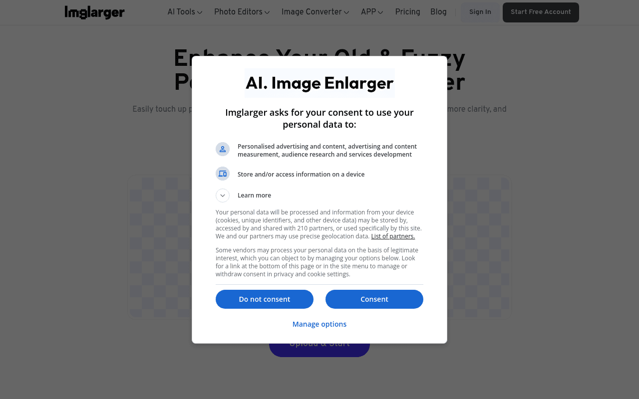 AI Face Retouch on AI Image Enlarger
