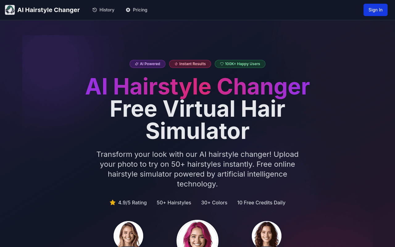 AI Hairstyle Changer
