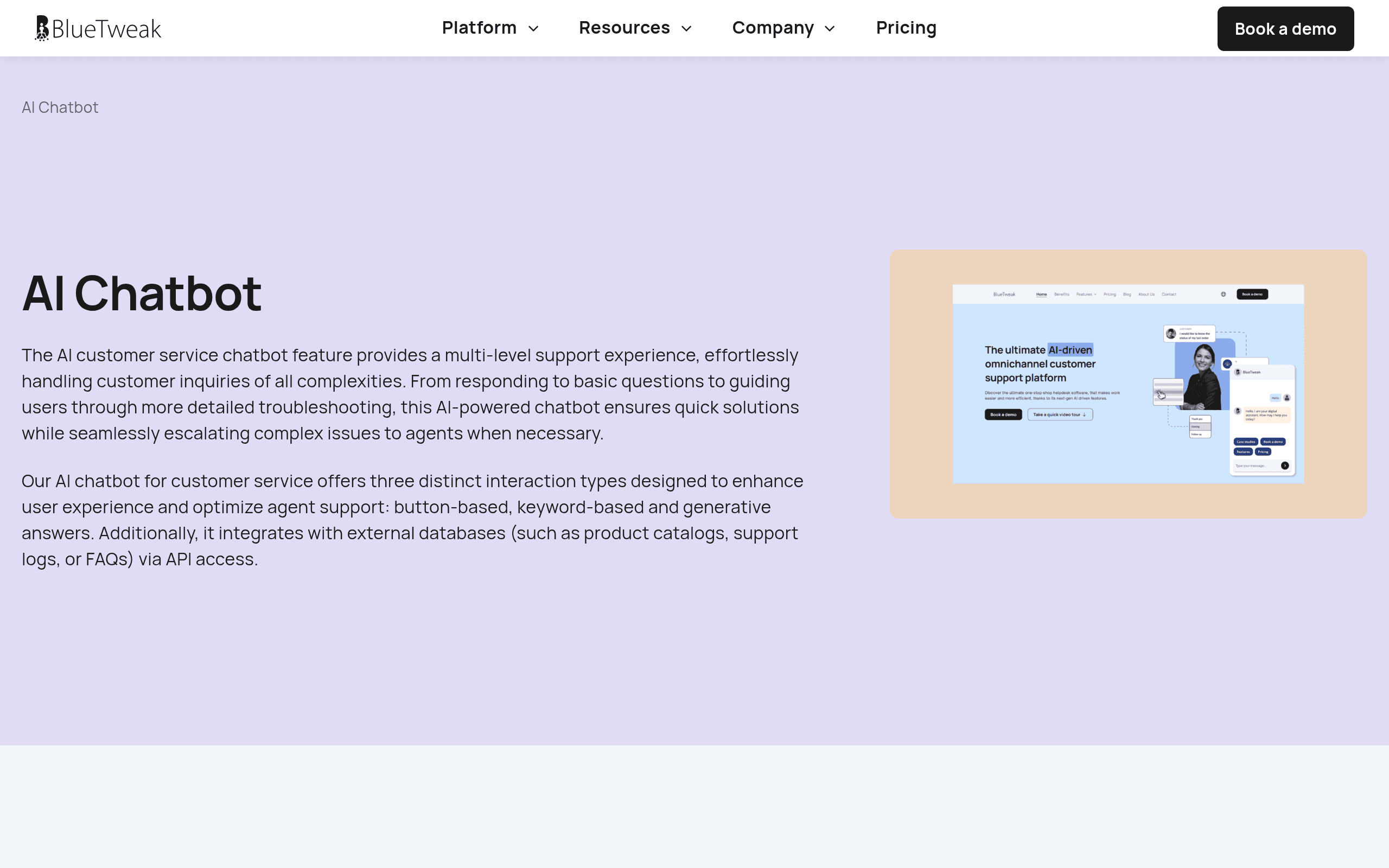 AI Omnichannel Customer Support Platform by BlueTweak
