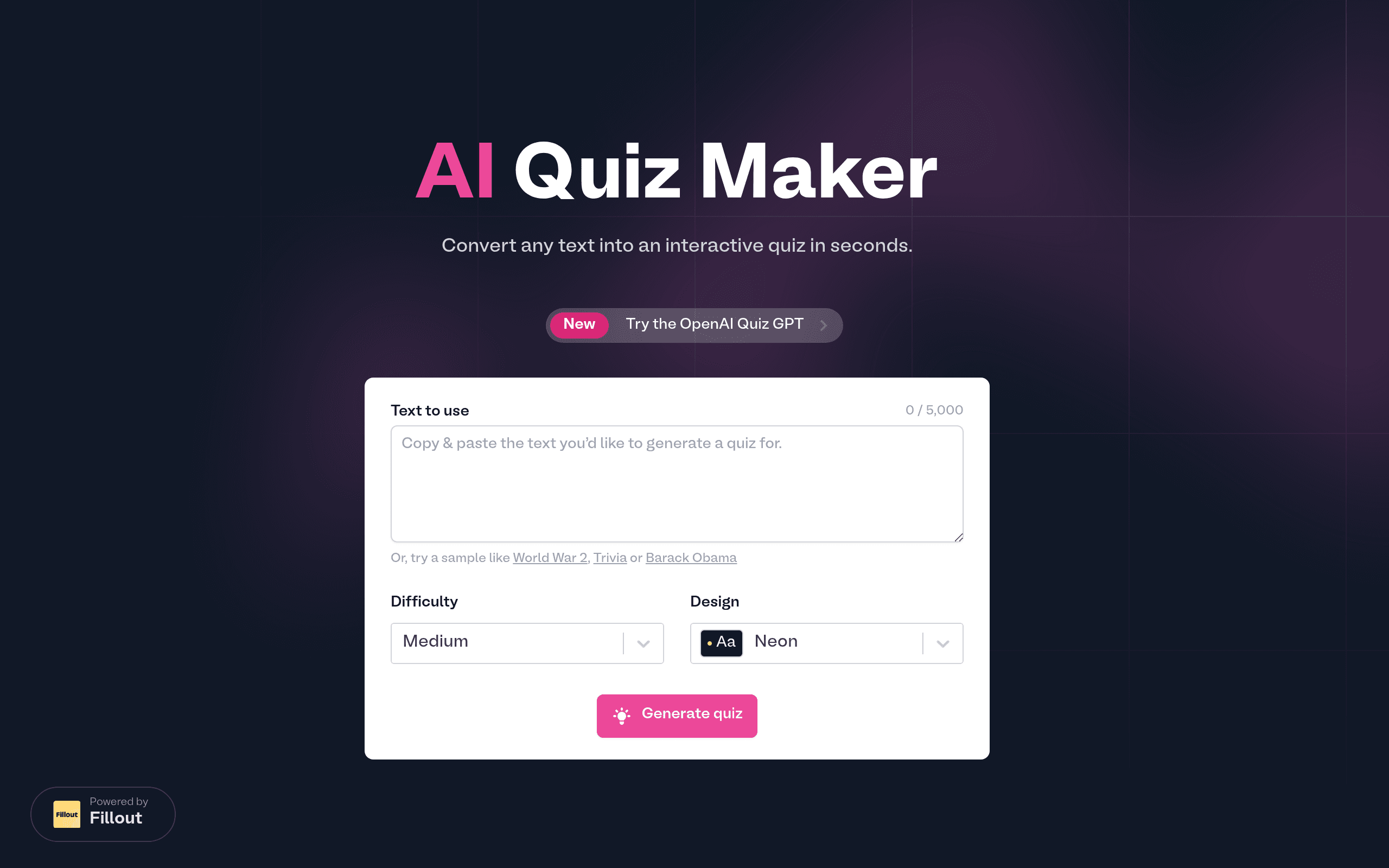 AI Quiz Maker