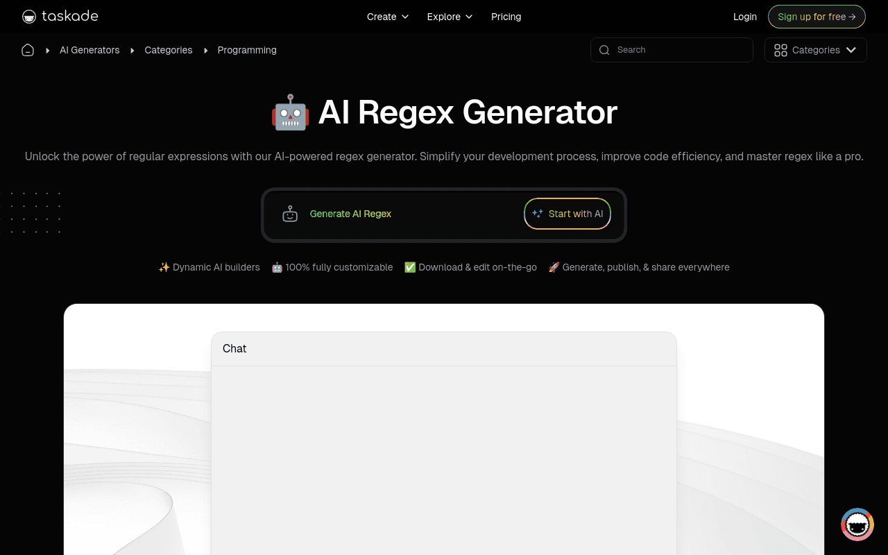 AI Regex Generator By Taskade