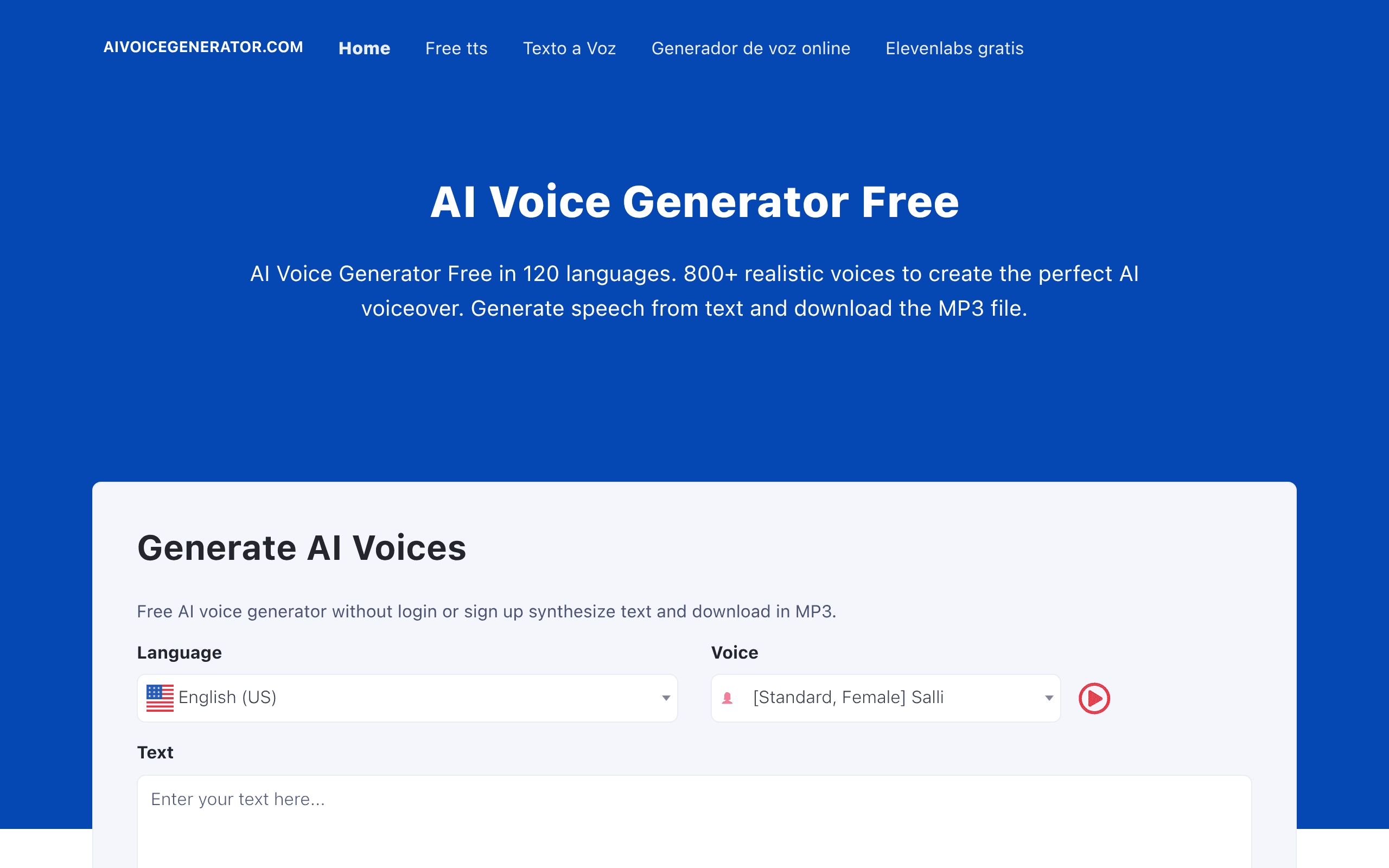 AI Voice Generator Free