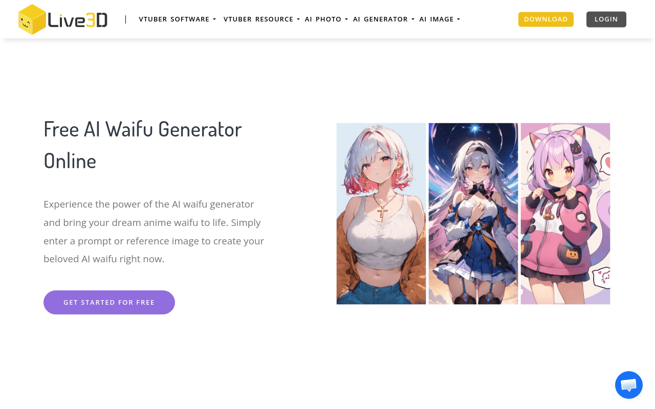 AI Waifu Generator on Live3D