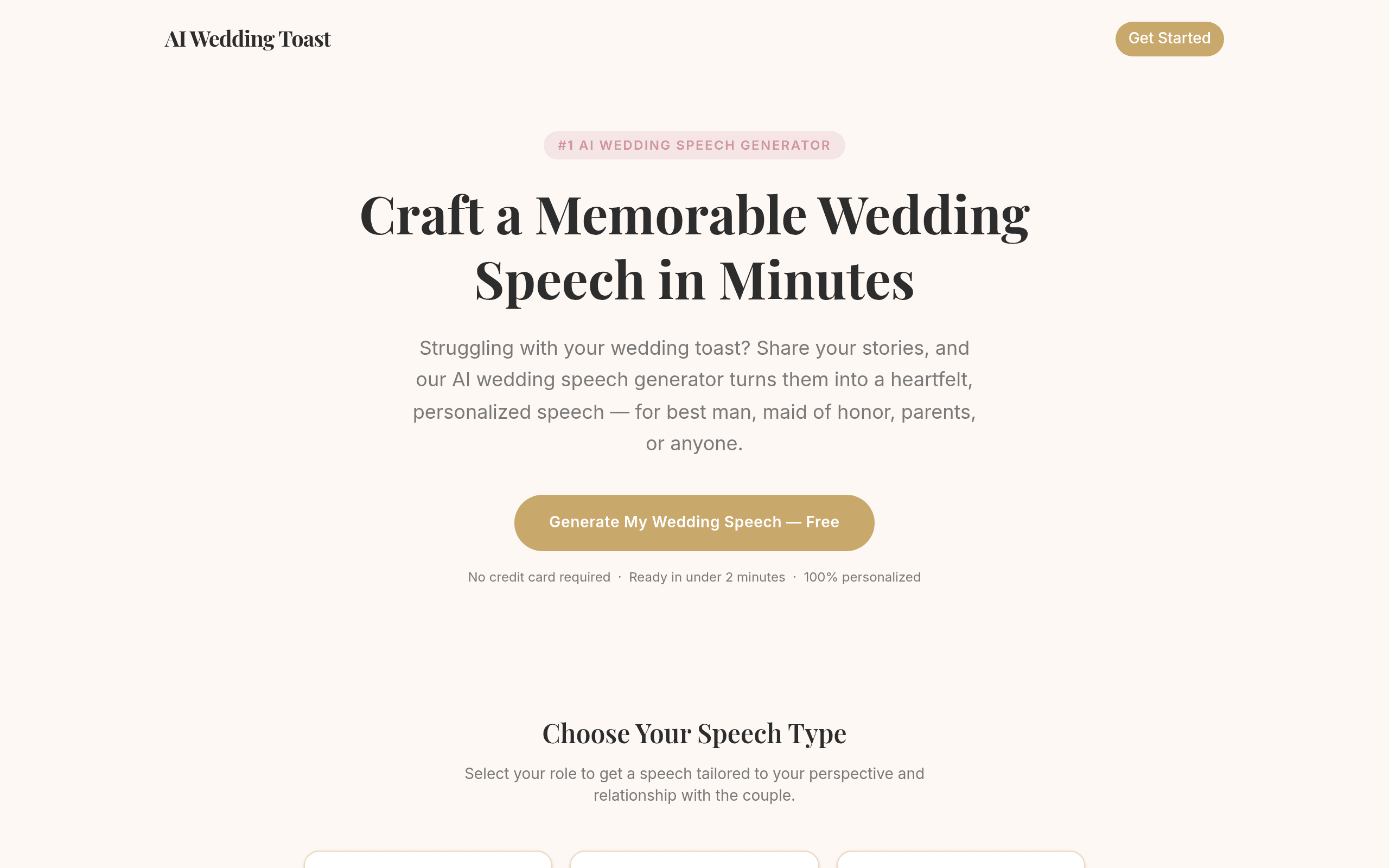 AI Wedding Toast