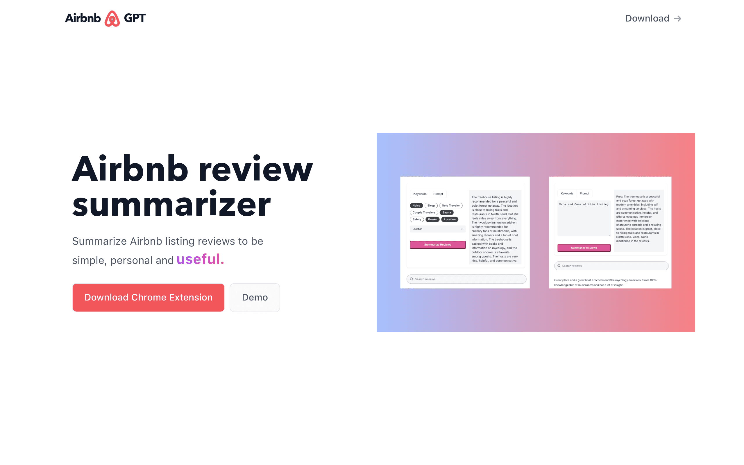 Airbnb Review Summarizer