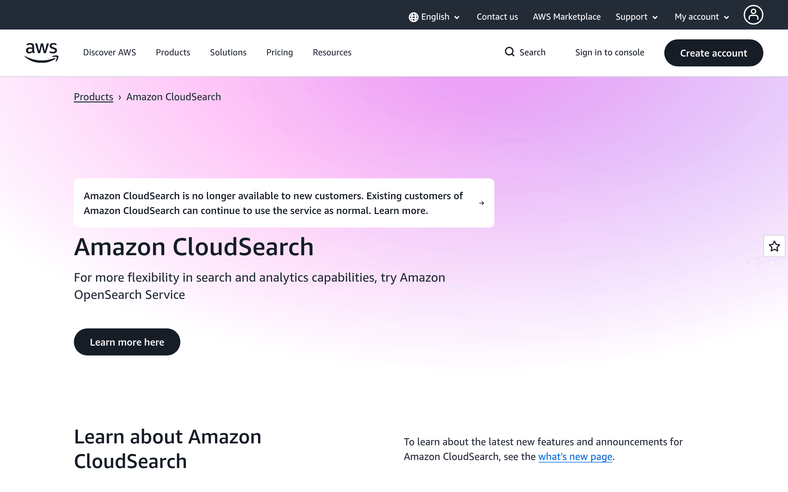 Amazon CloudSearch
