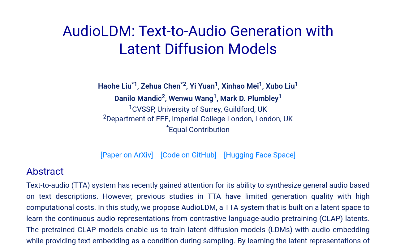 AudioLDM