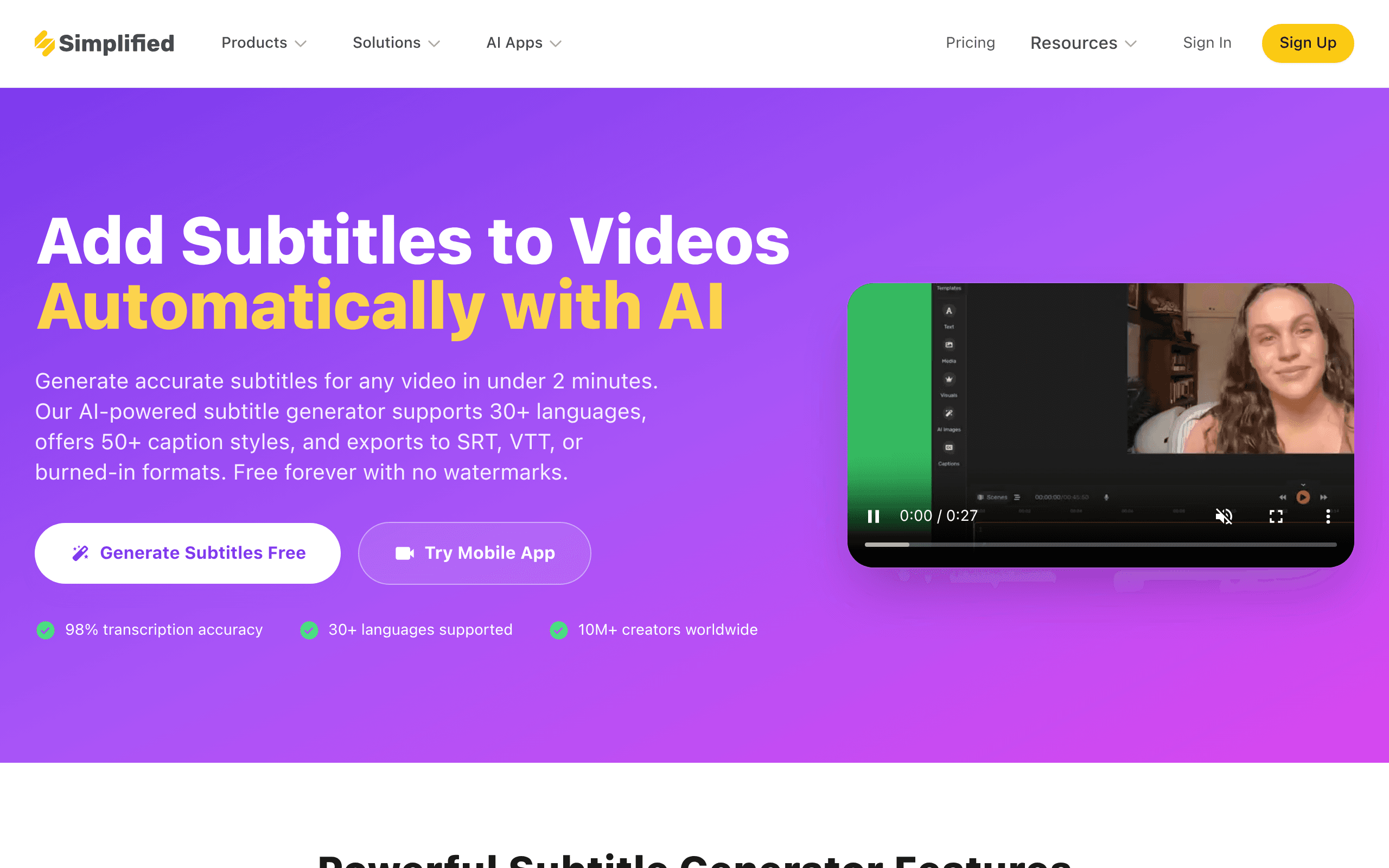 Auto Subtitle Generator