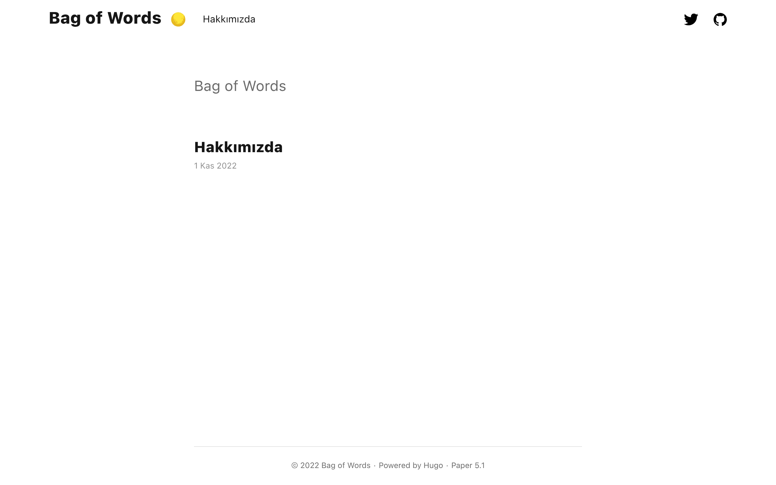 Bag Of Words