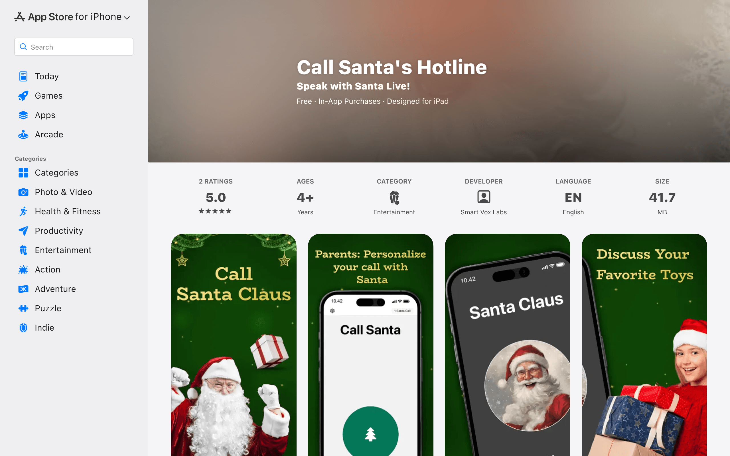 Call Santa's Hotline