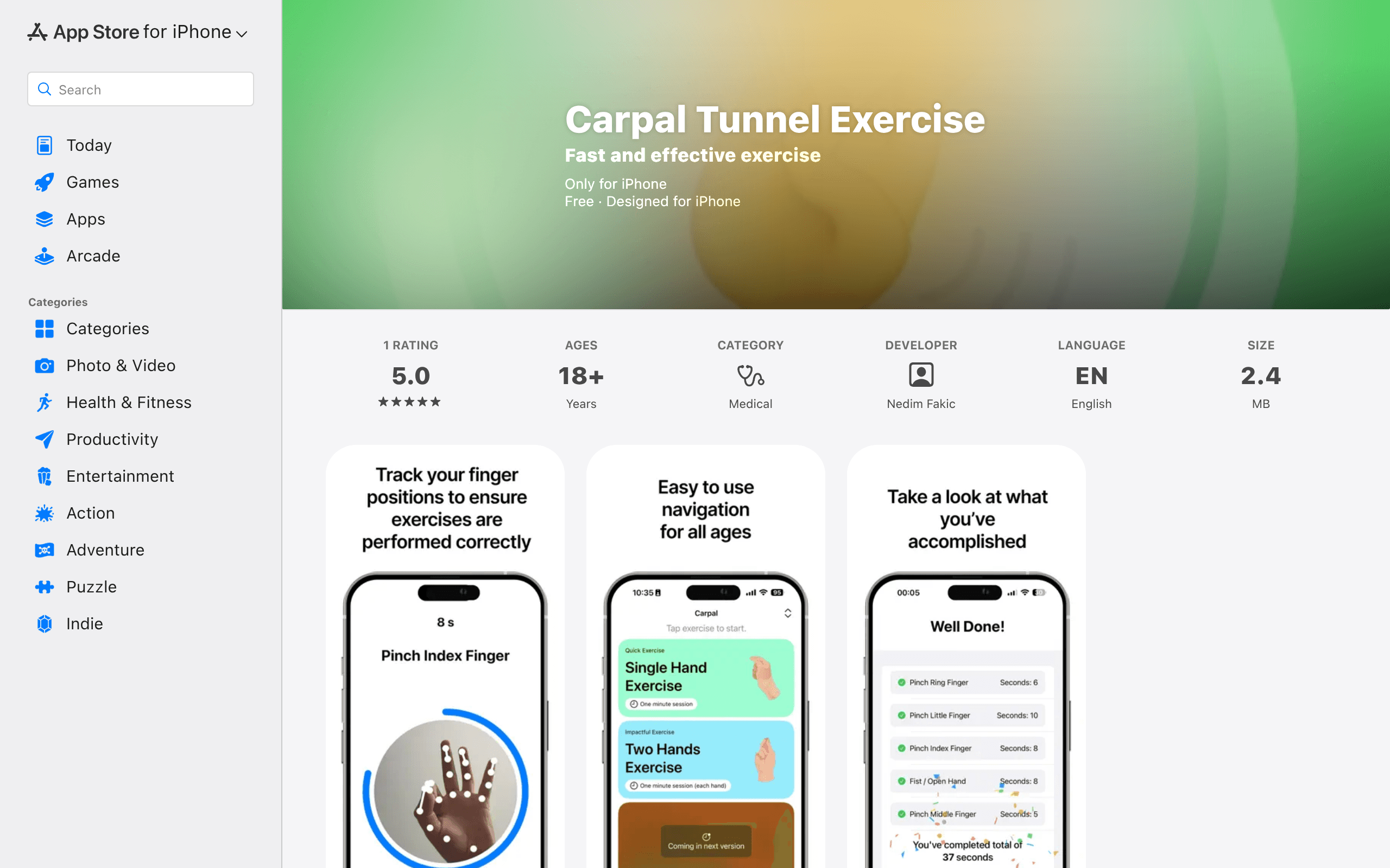 Carpal Tunnel Exercise