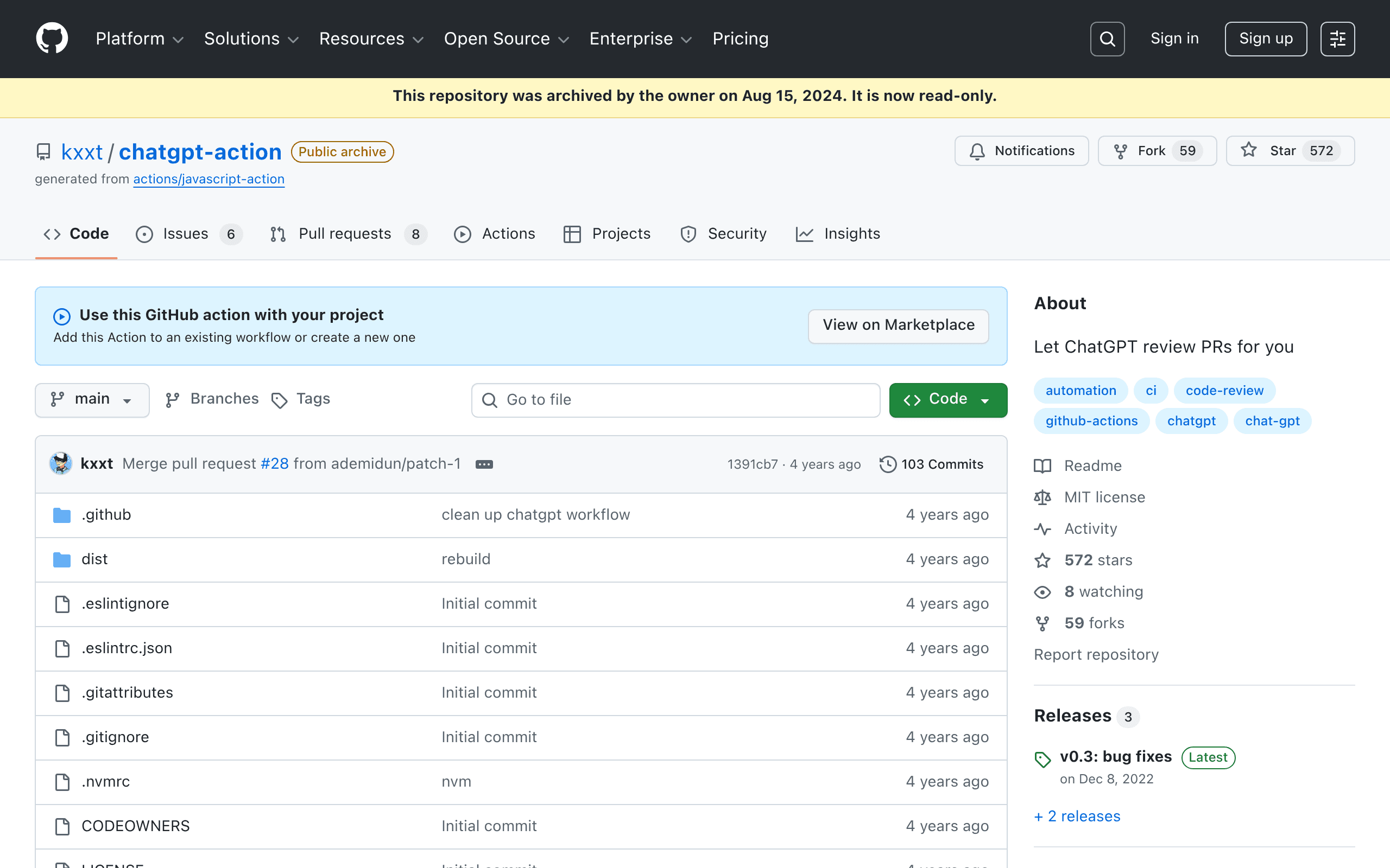 ChatGPT PR code review