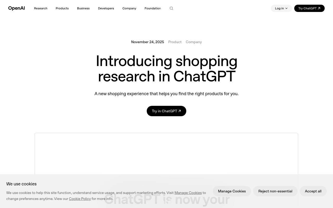 ChatGPT Shopping