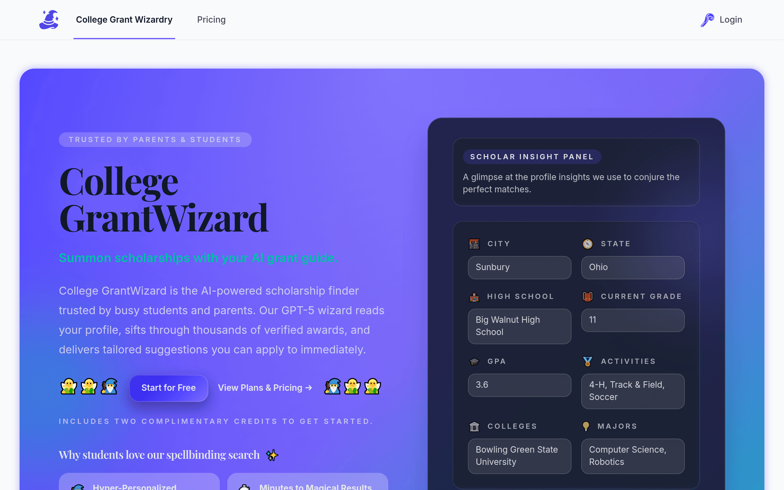CollegeGrantWizard