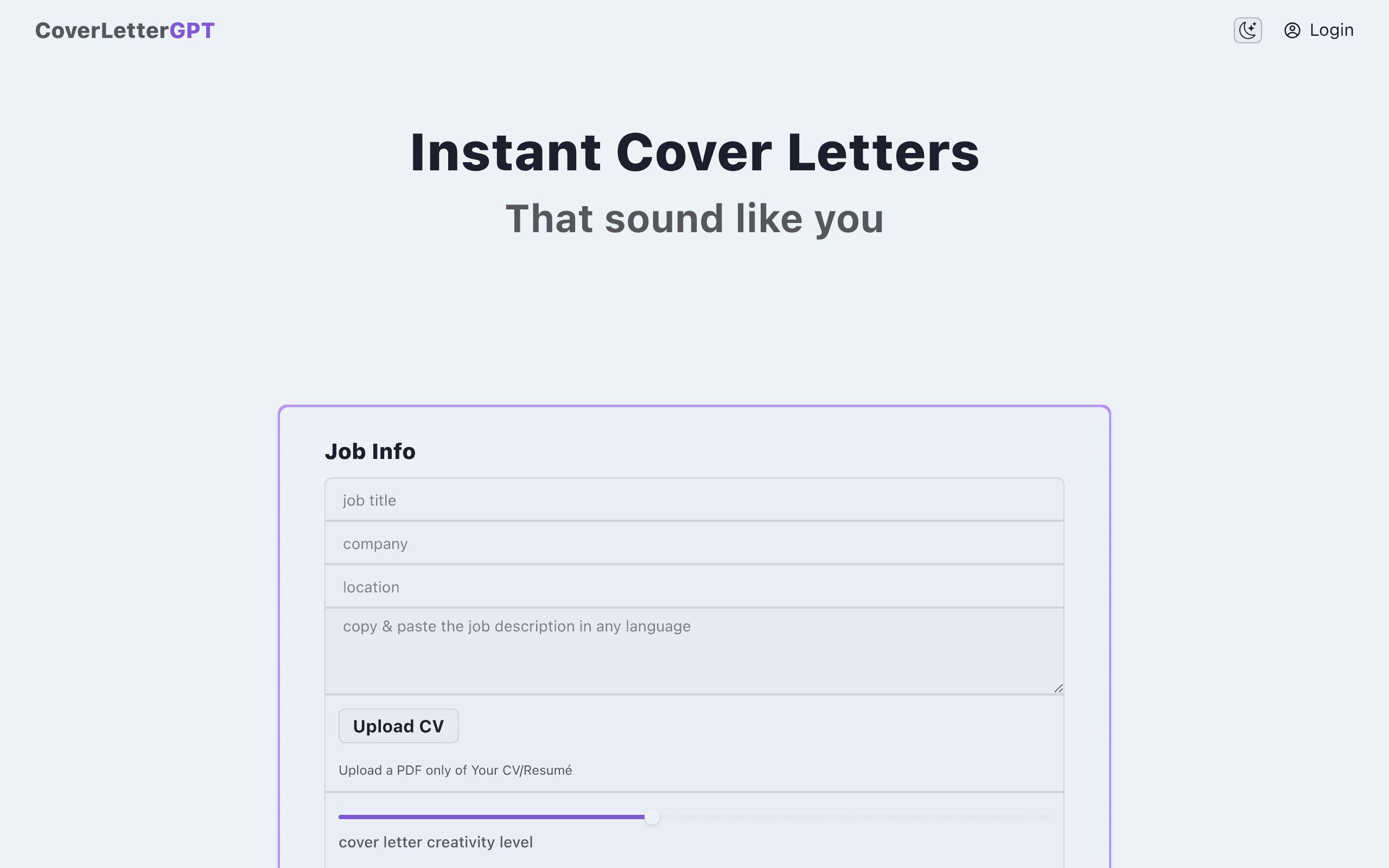 CoverLetterGPT