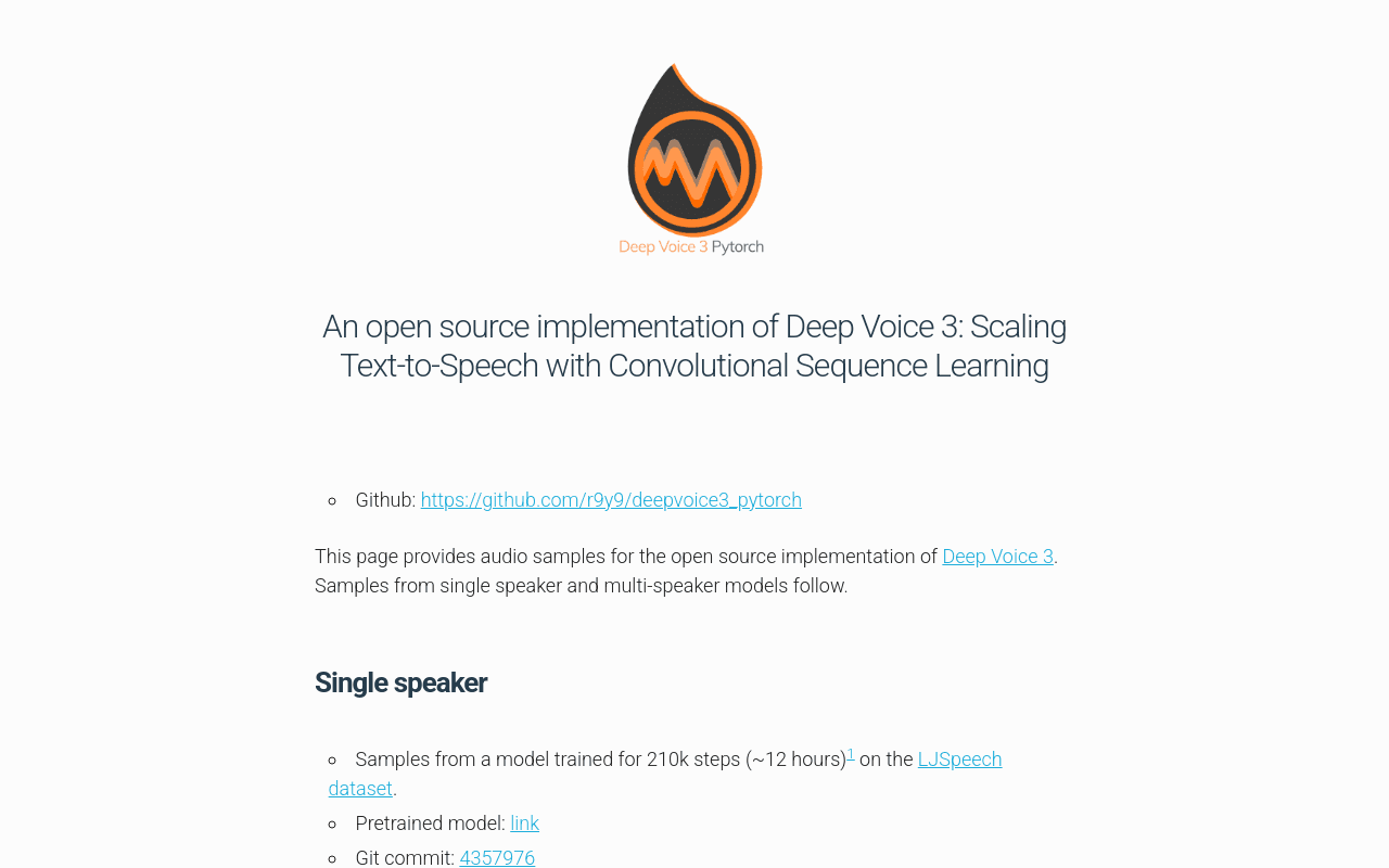 Deep Voice 3