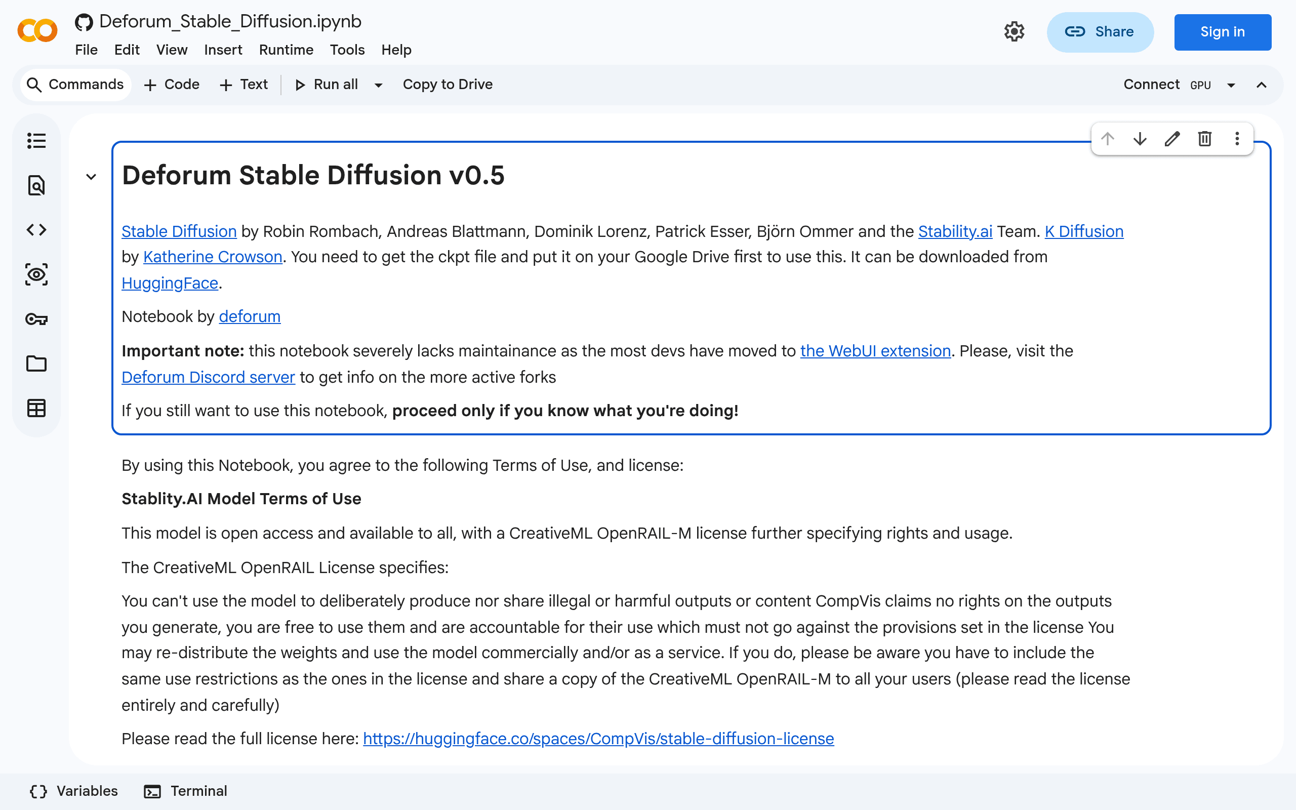 Deforum Stable Diffusion