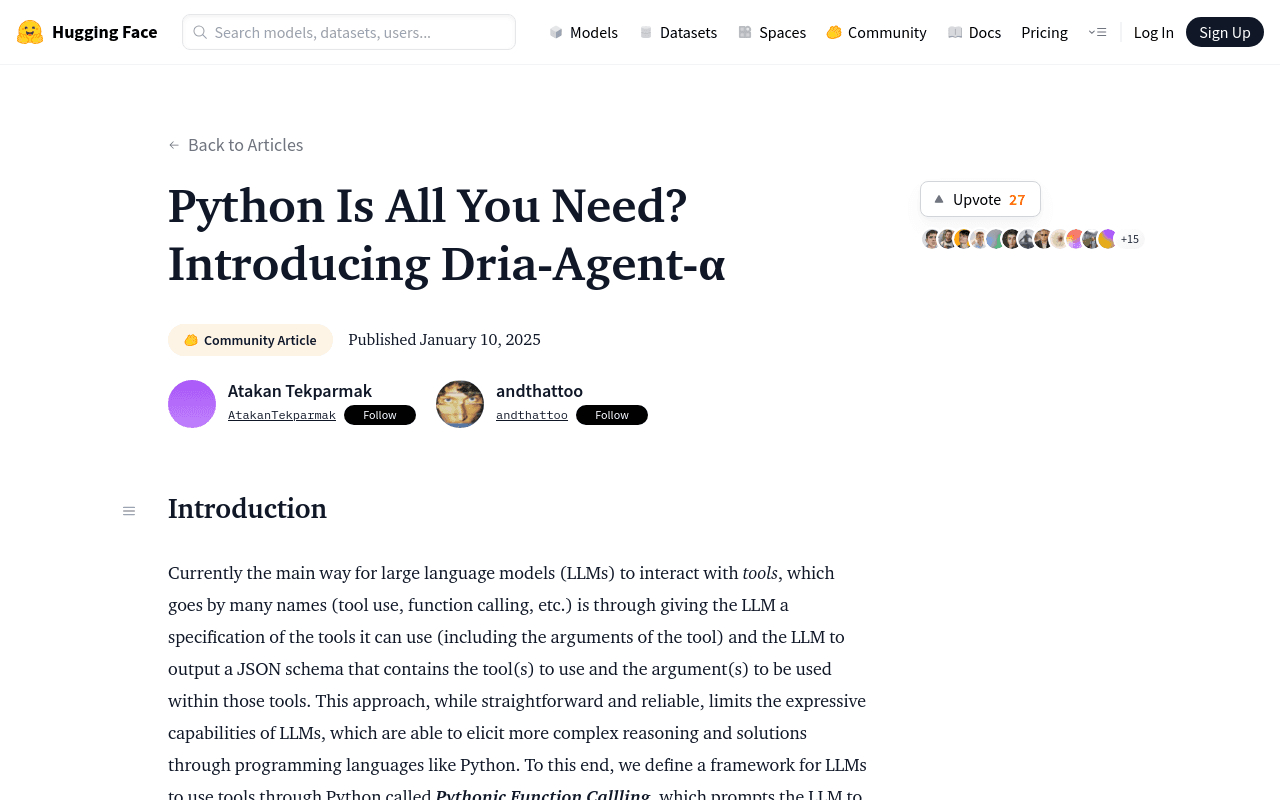 Dria-Agent-α