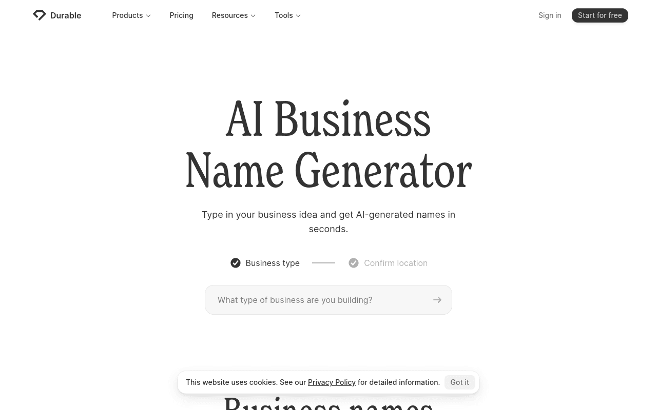 Durable Name Generator