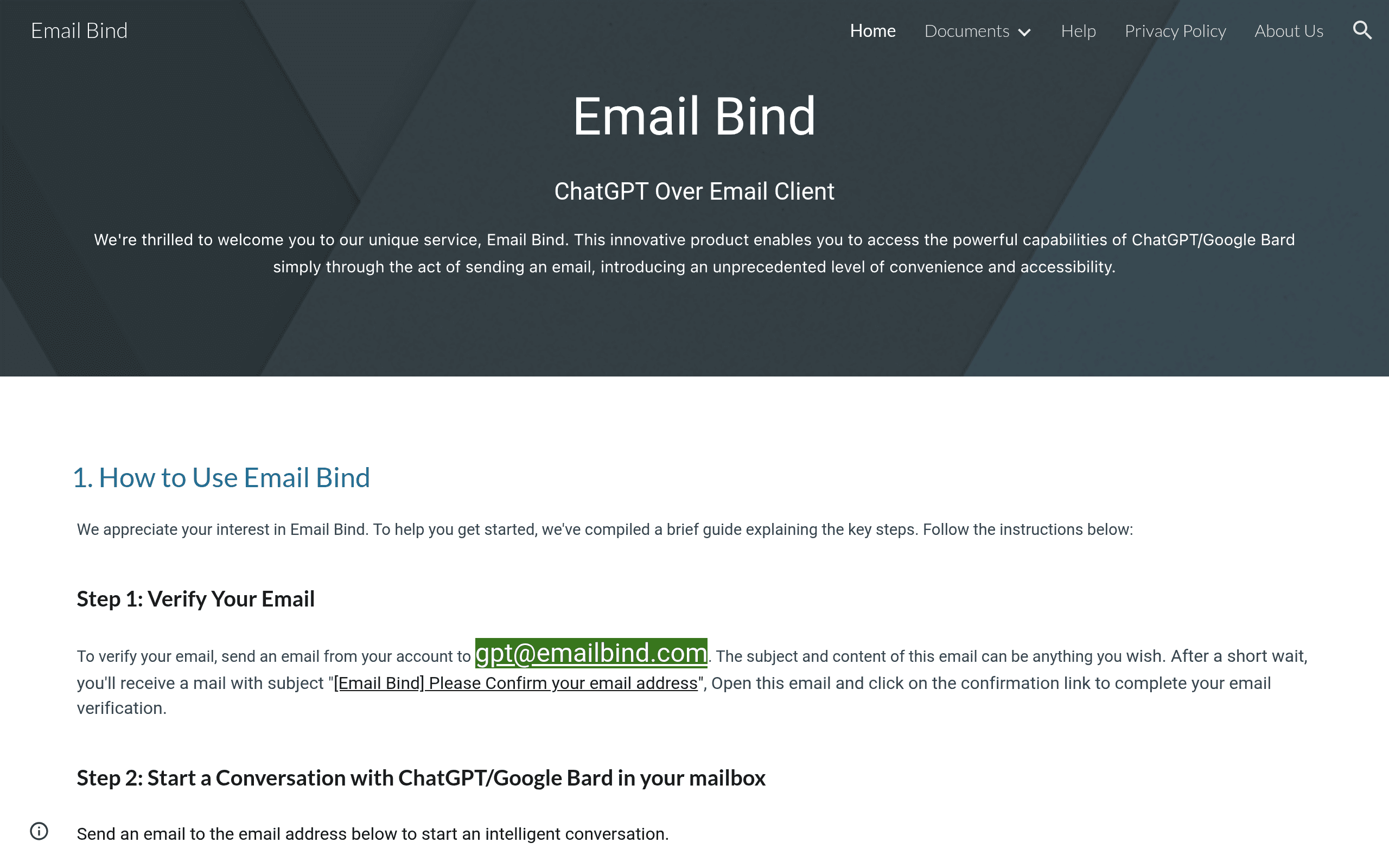 Email Bind
