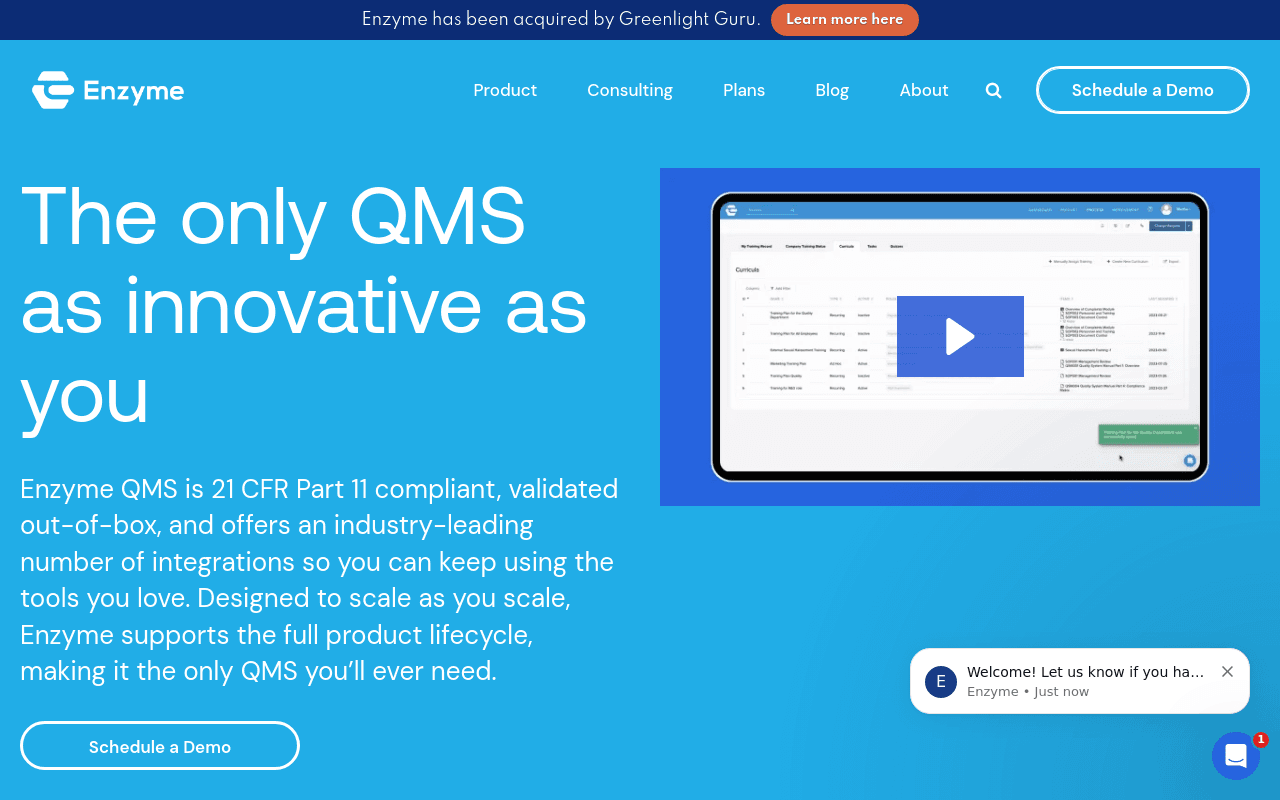 Enzyme QMS