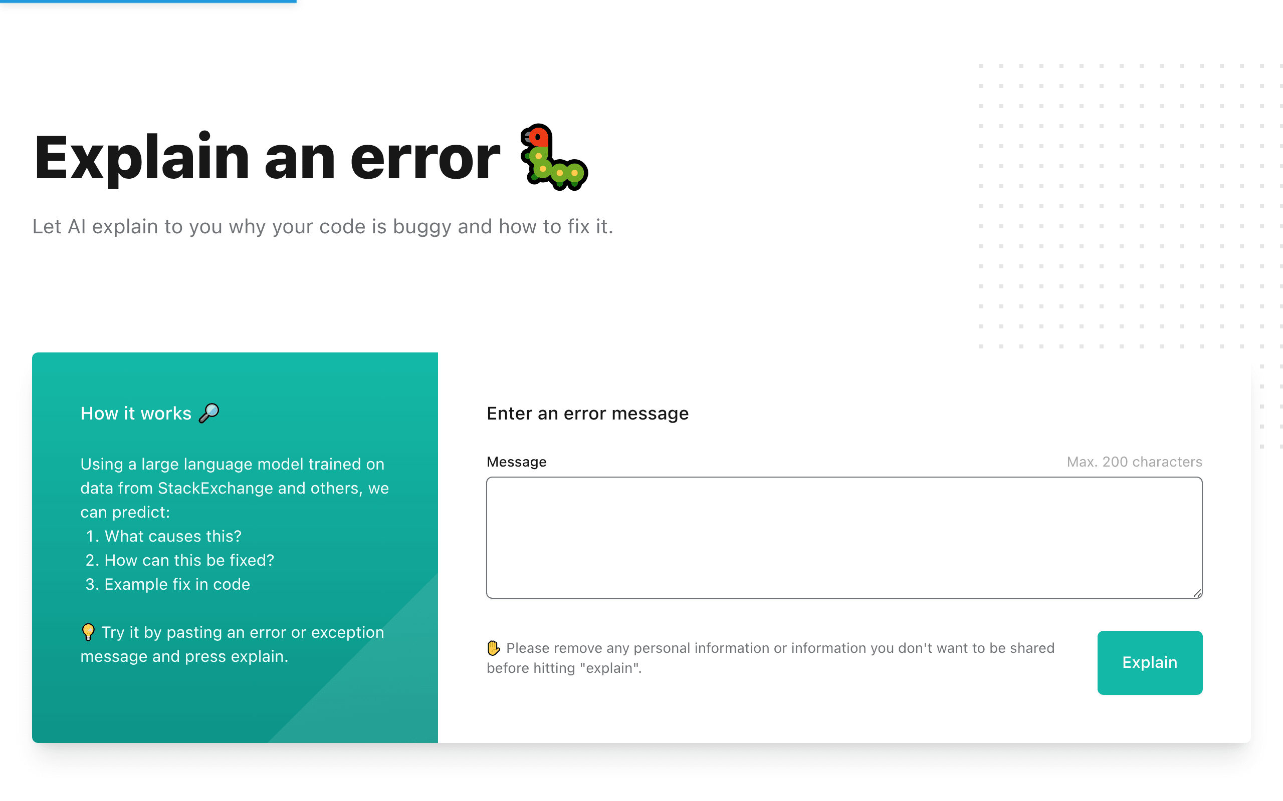 Explain An Error