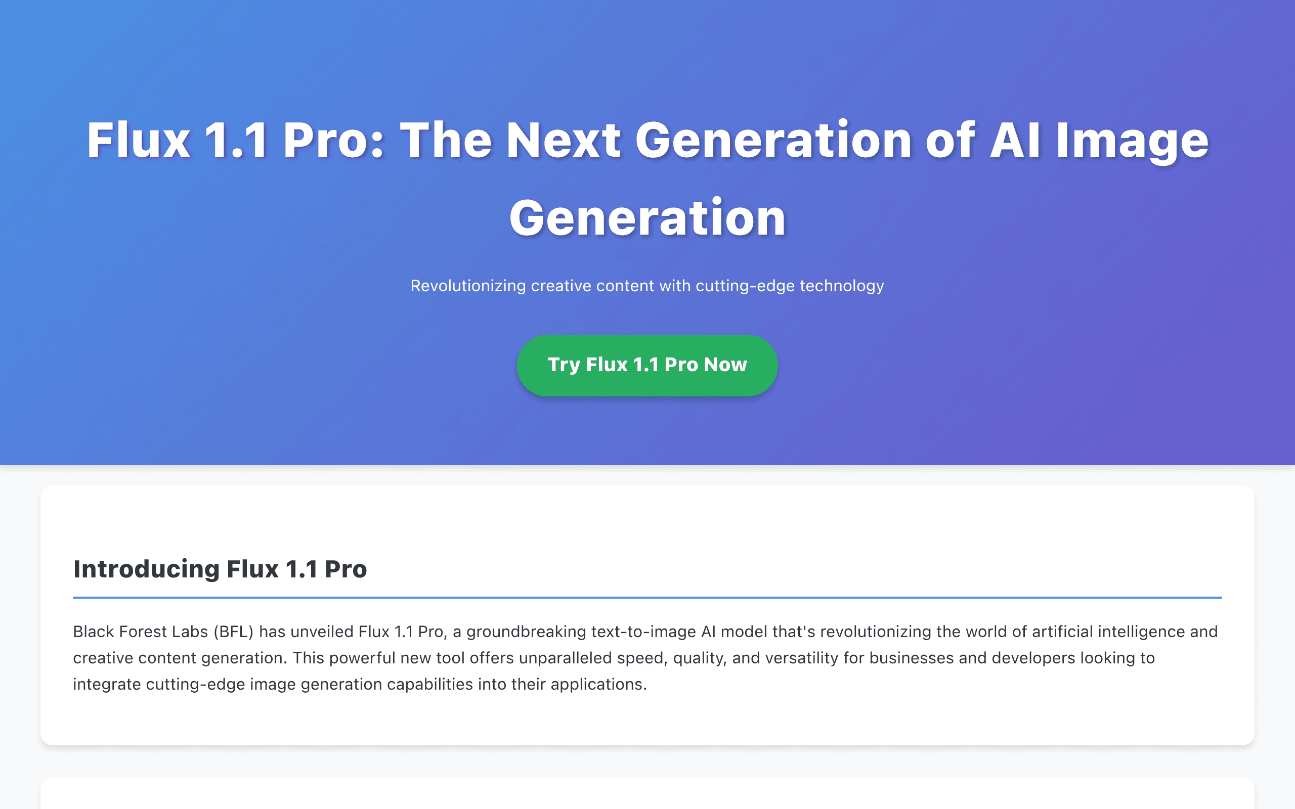 FLUX 1.1 AI