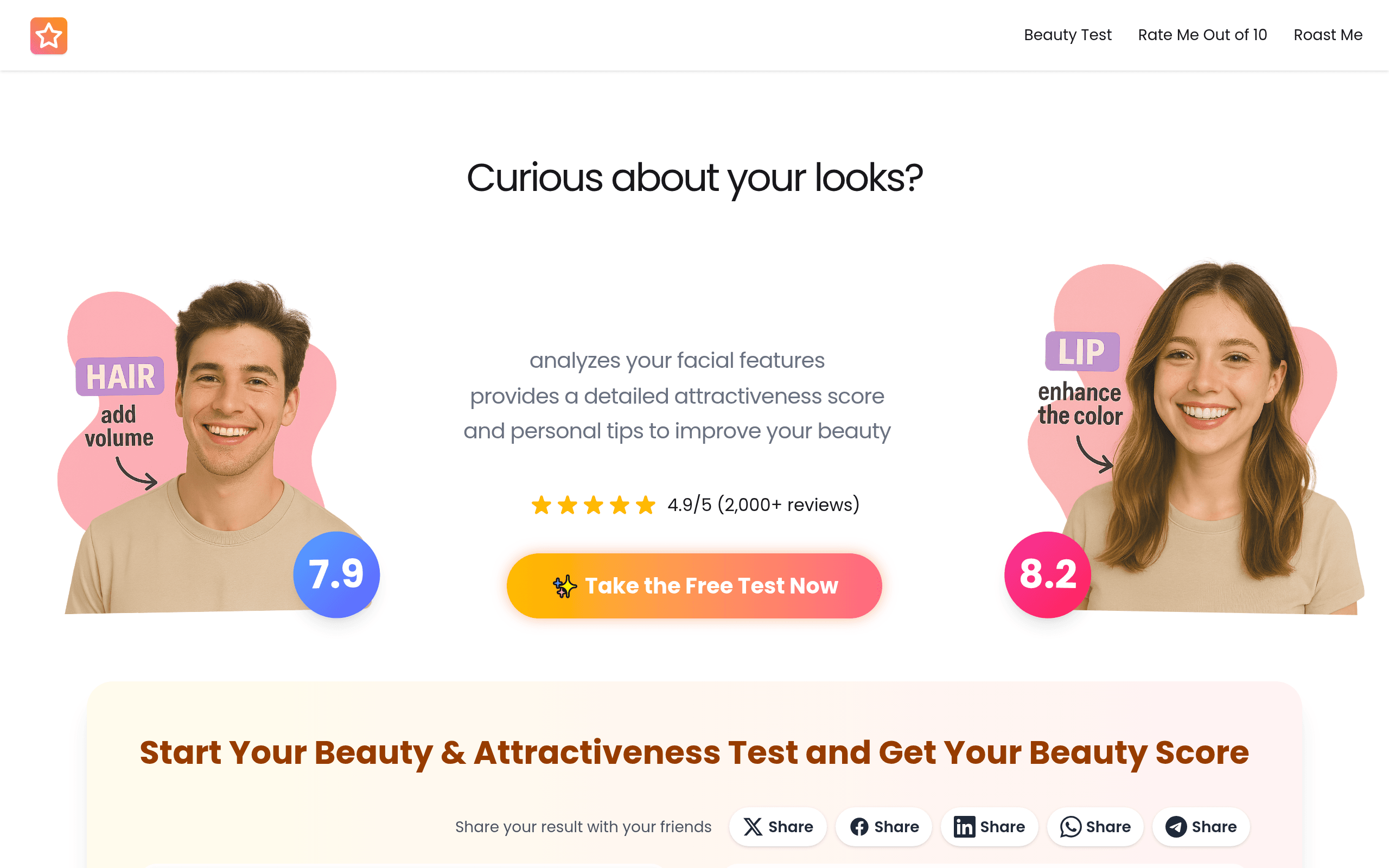 Free AI Beauty Test