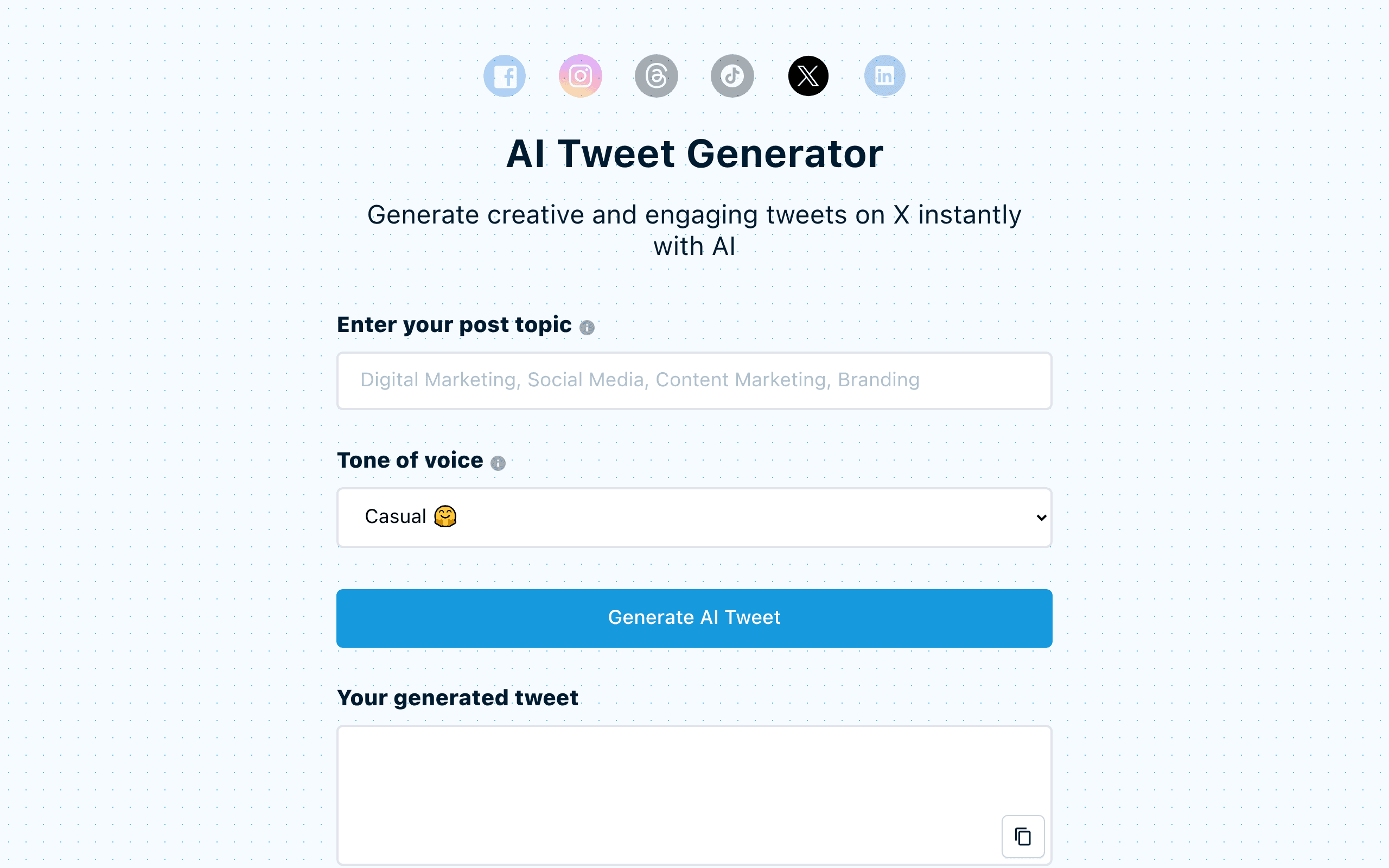Free AI Tweet Generator