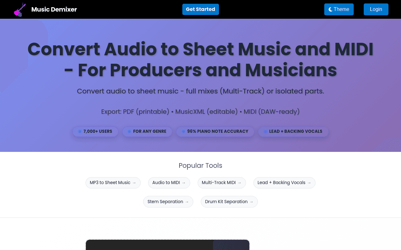 Free Music Demixer
