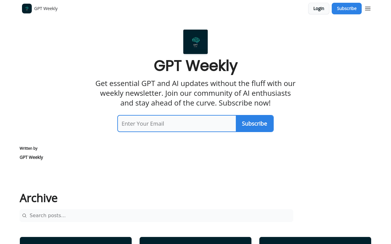 GPT Weekly