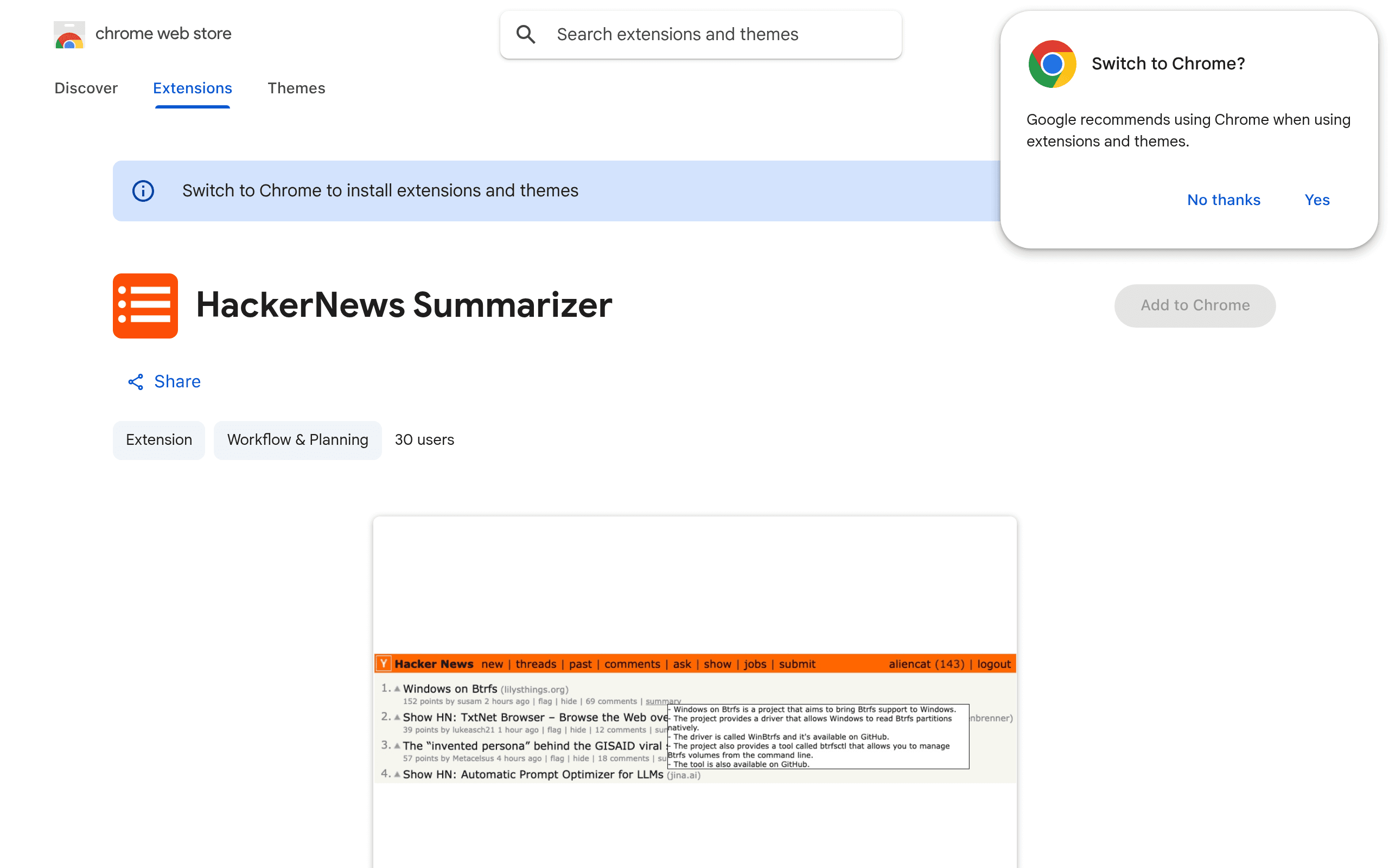 HackerNews Summarizer