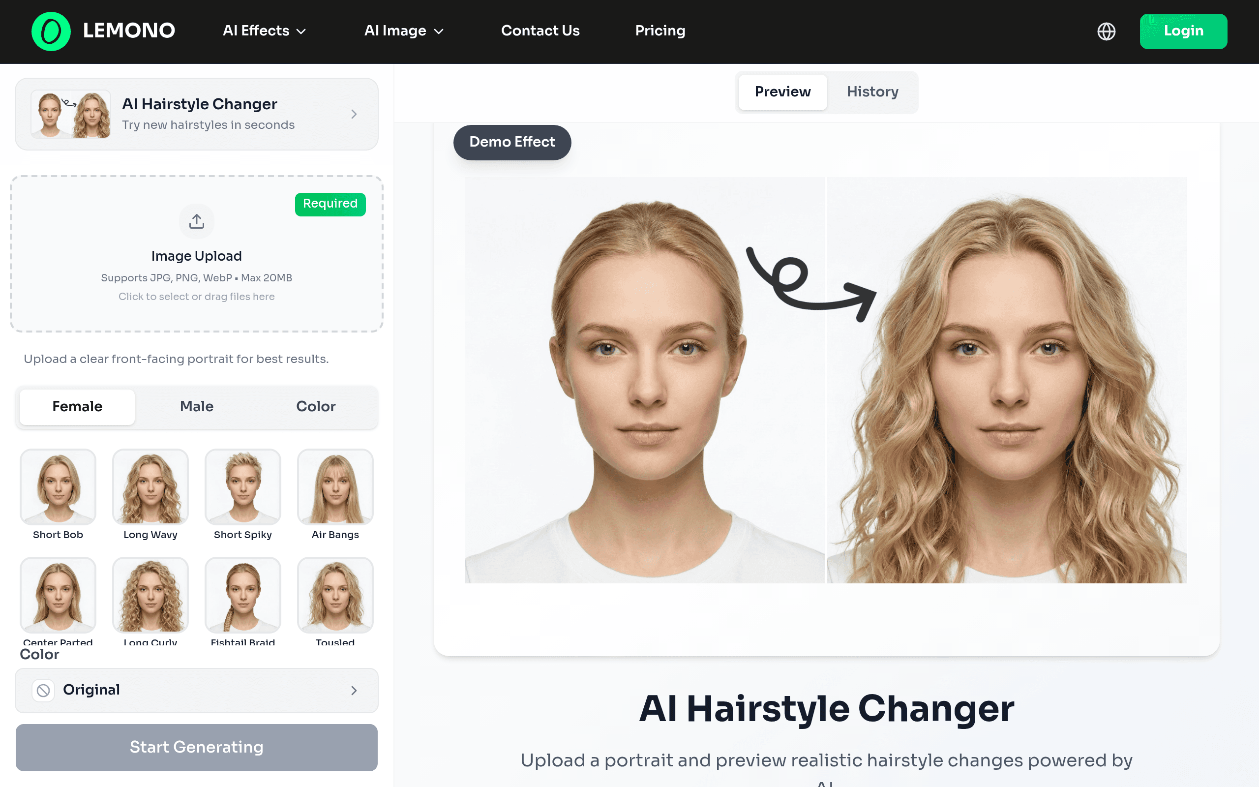 Hairstyle Changer by LEMONO AI