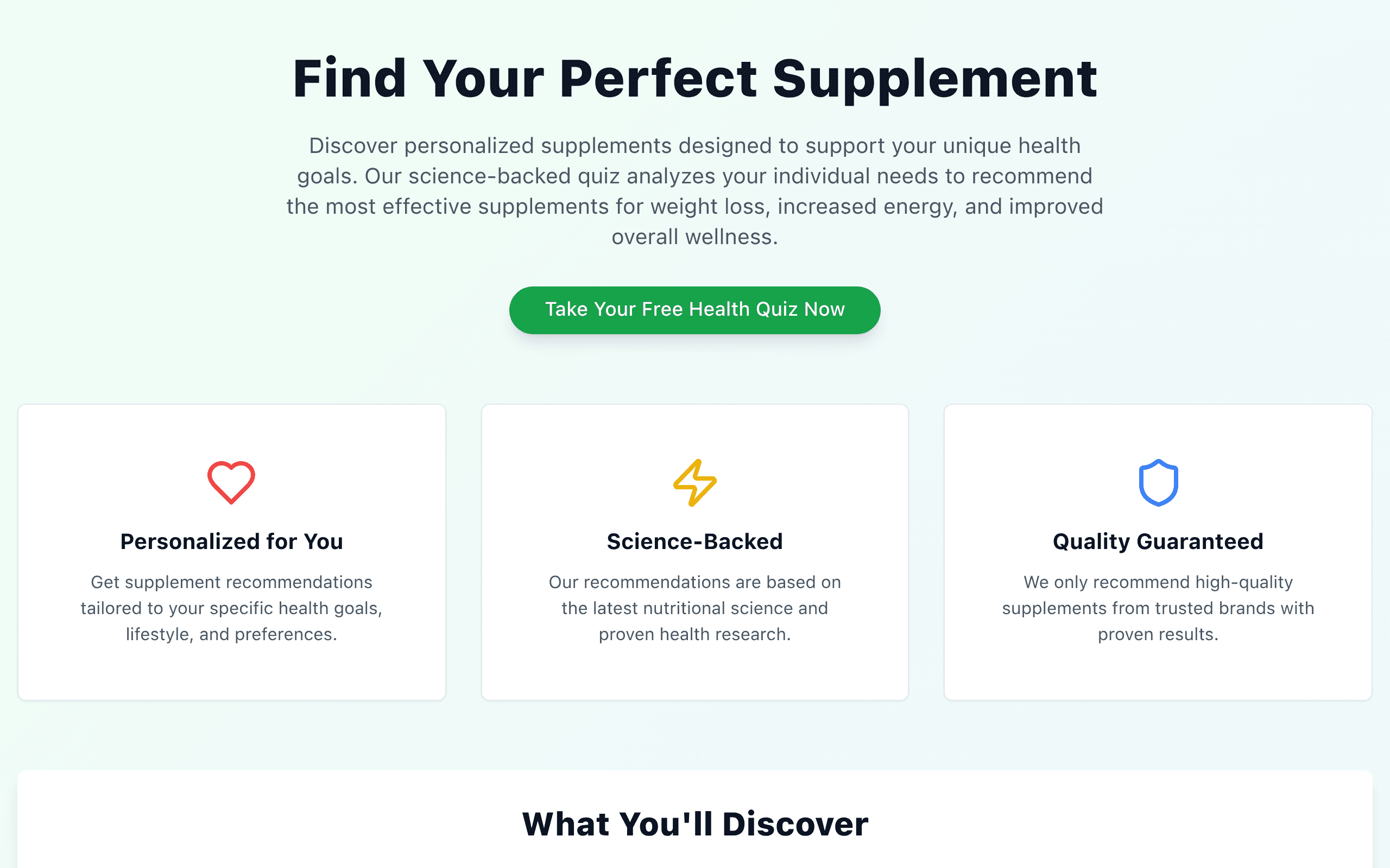 Health Supplement Personalizer