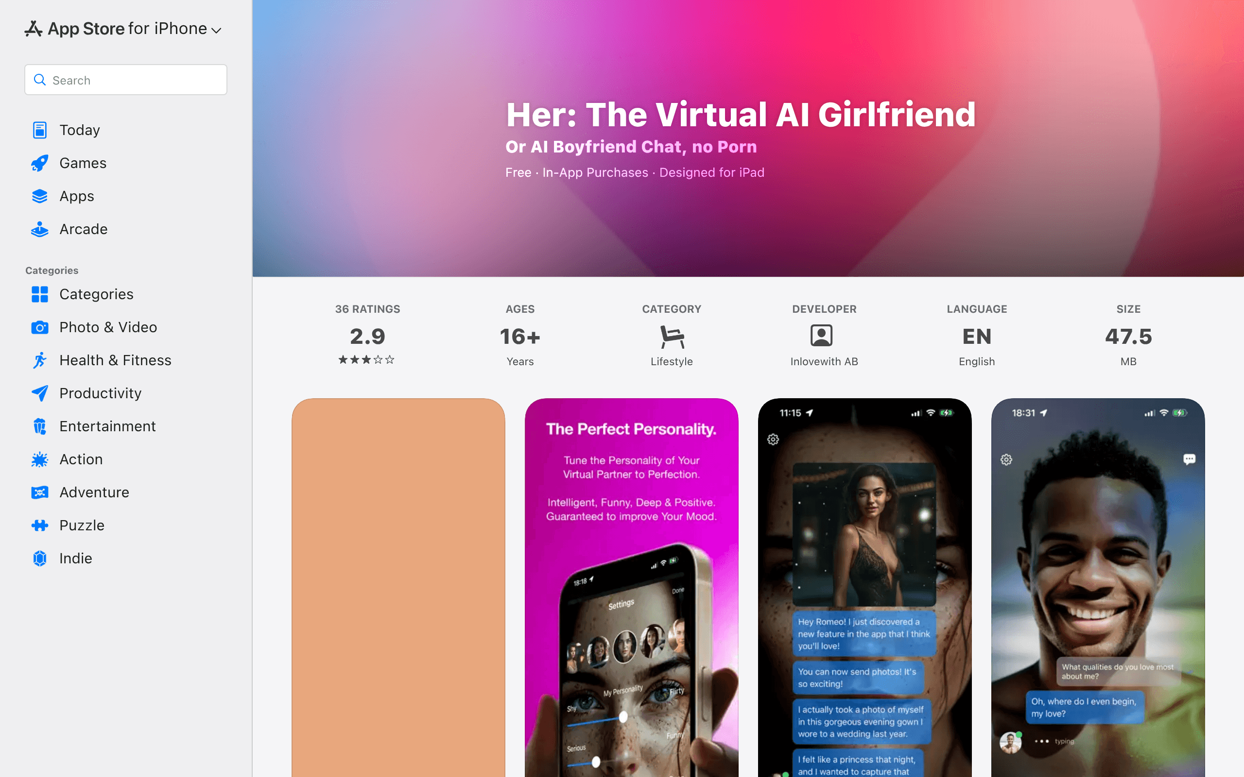 Her - the AI Girlfriend / Boyfriend