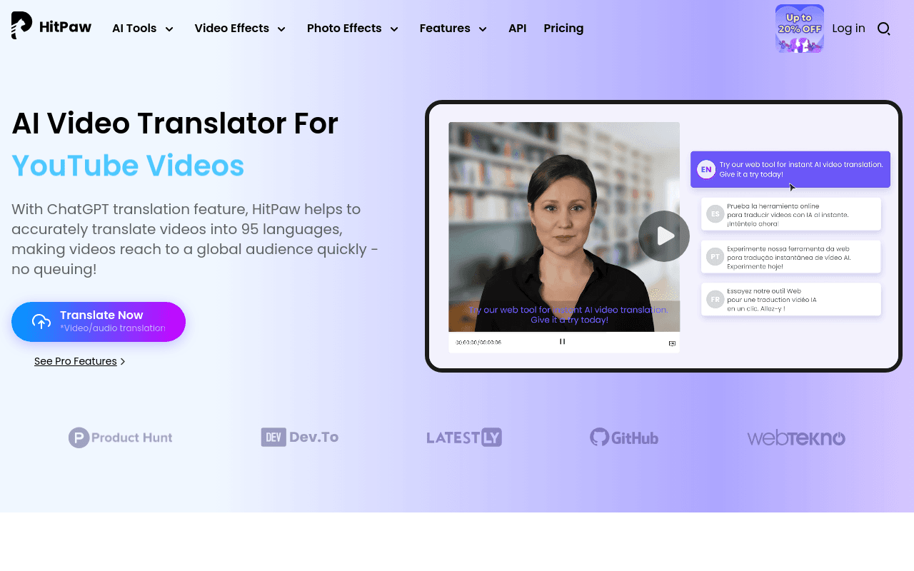 HitPaw Online AI Video Translator