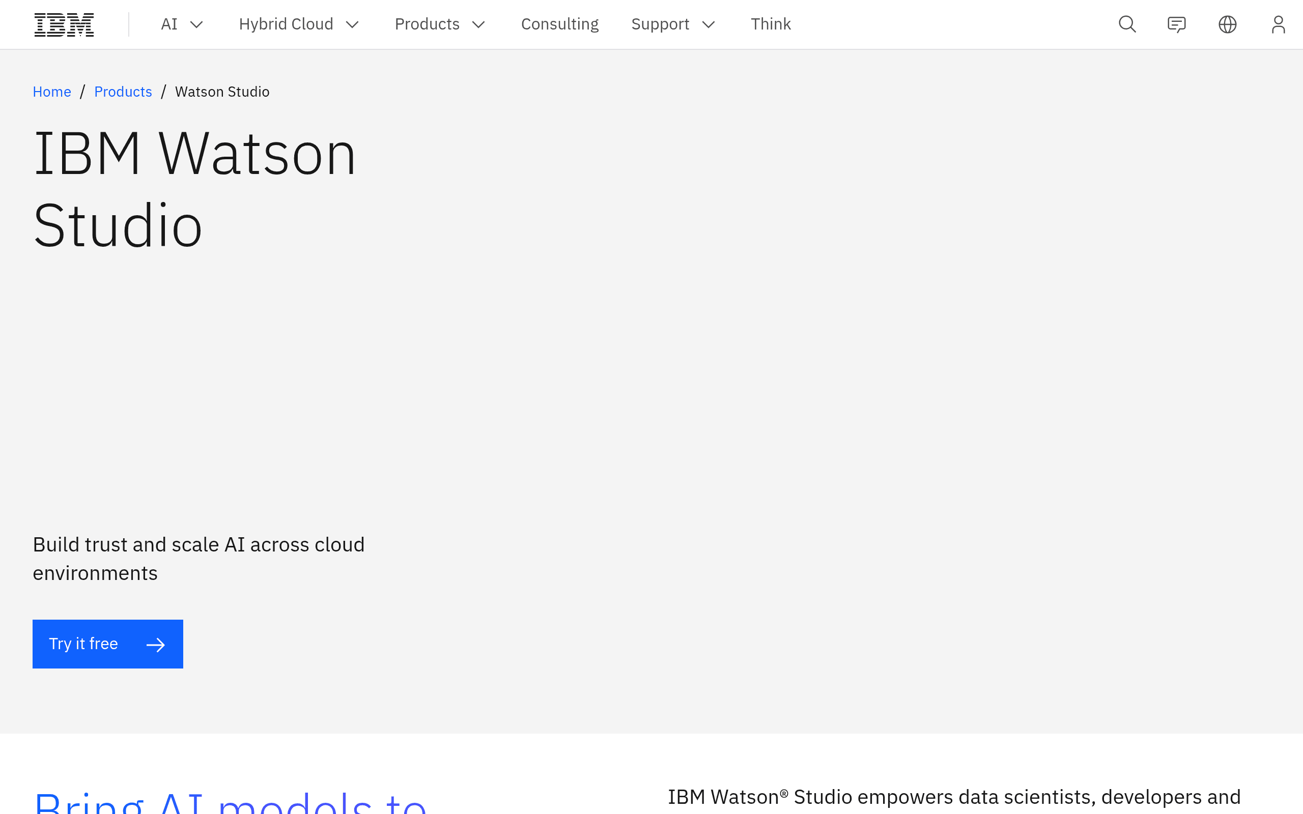 IBM Watson Studio AI