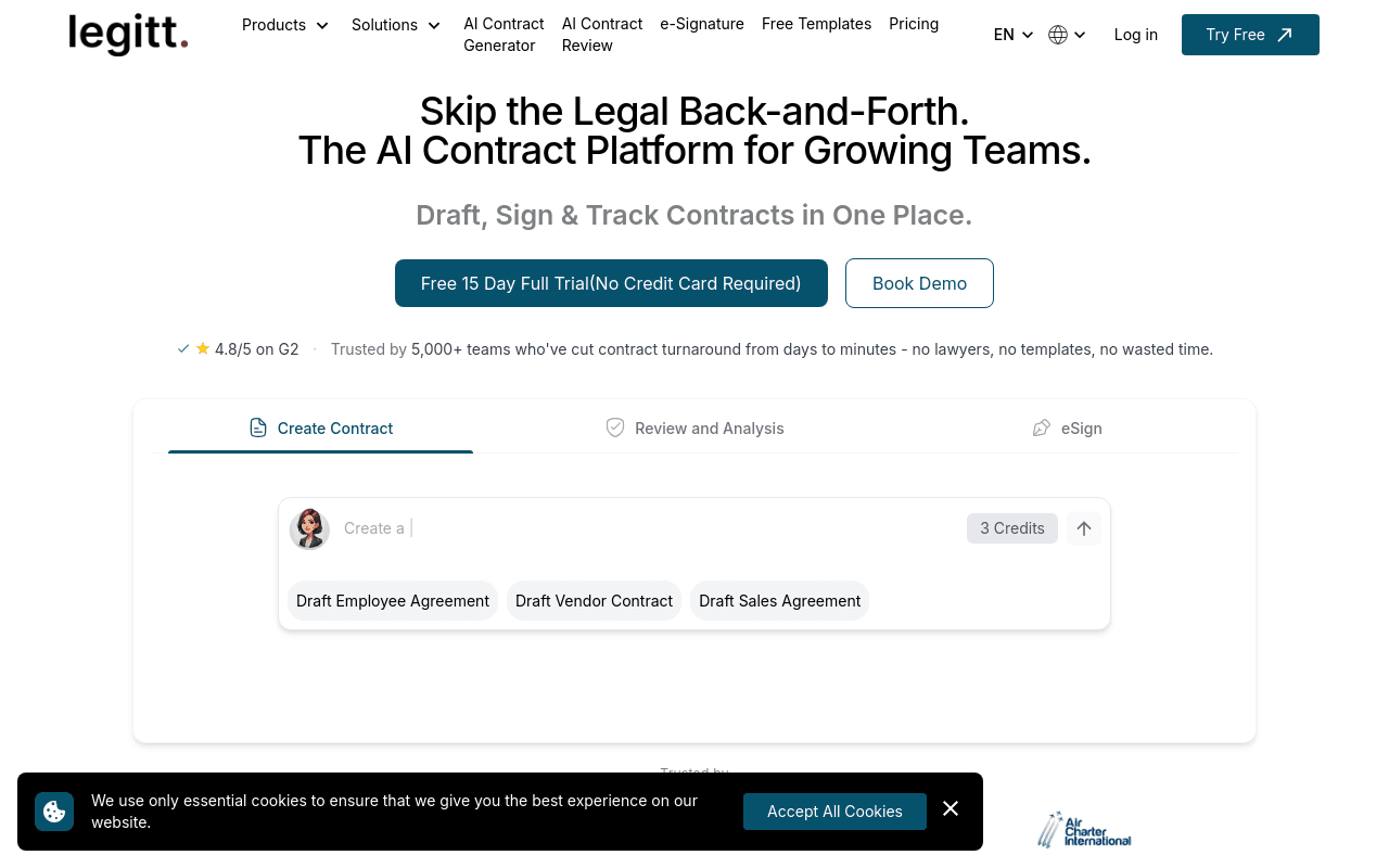 Legitt AI Contract Generator