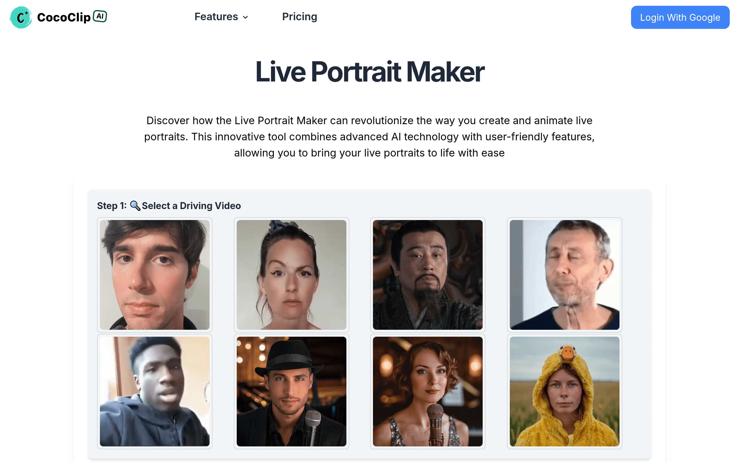Live Portrait Maker