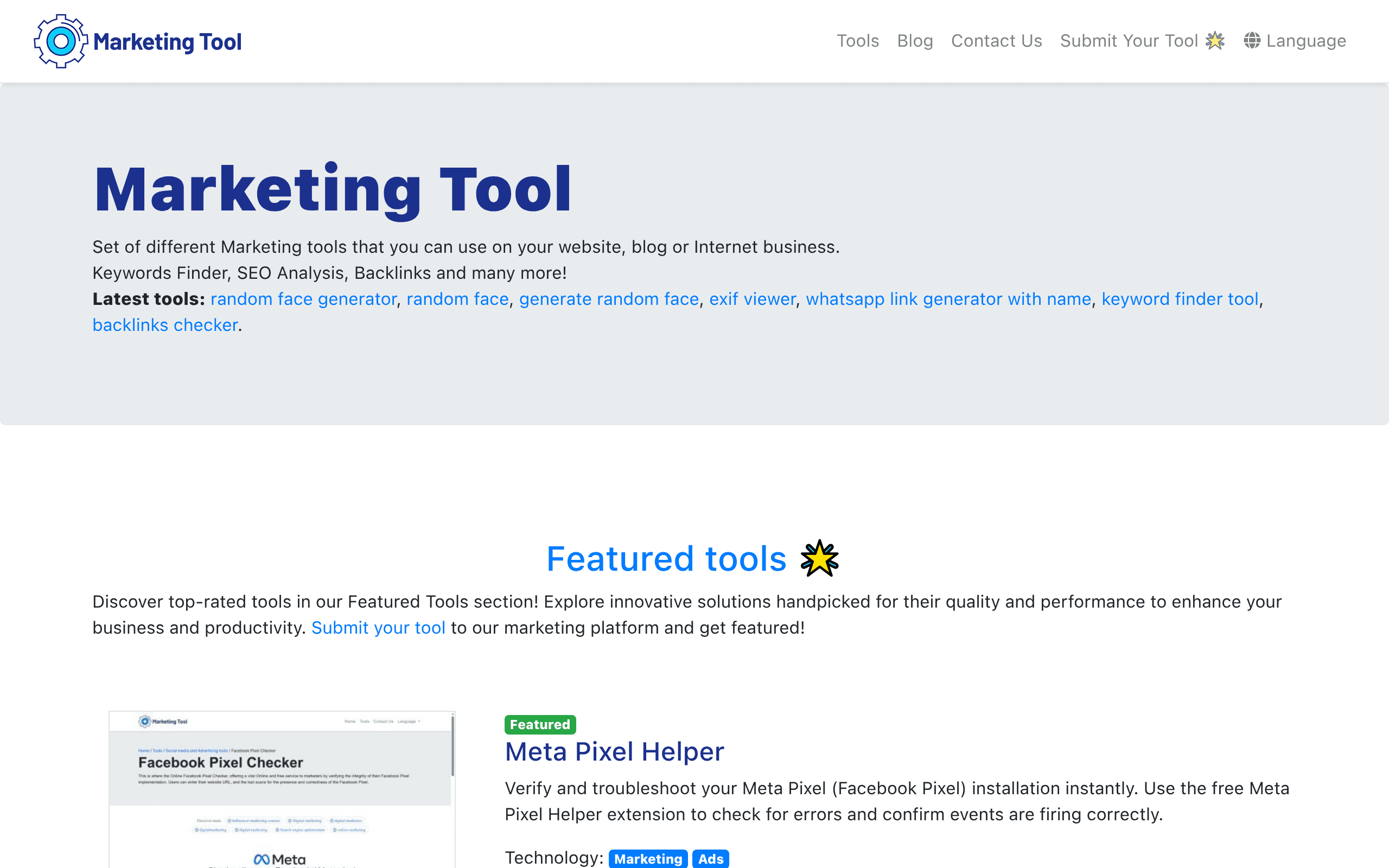Marketing Tool