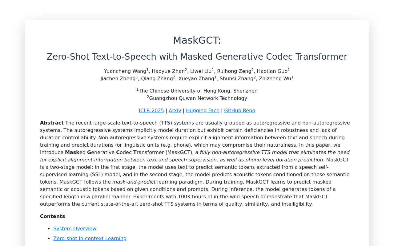 MaskGCT