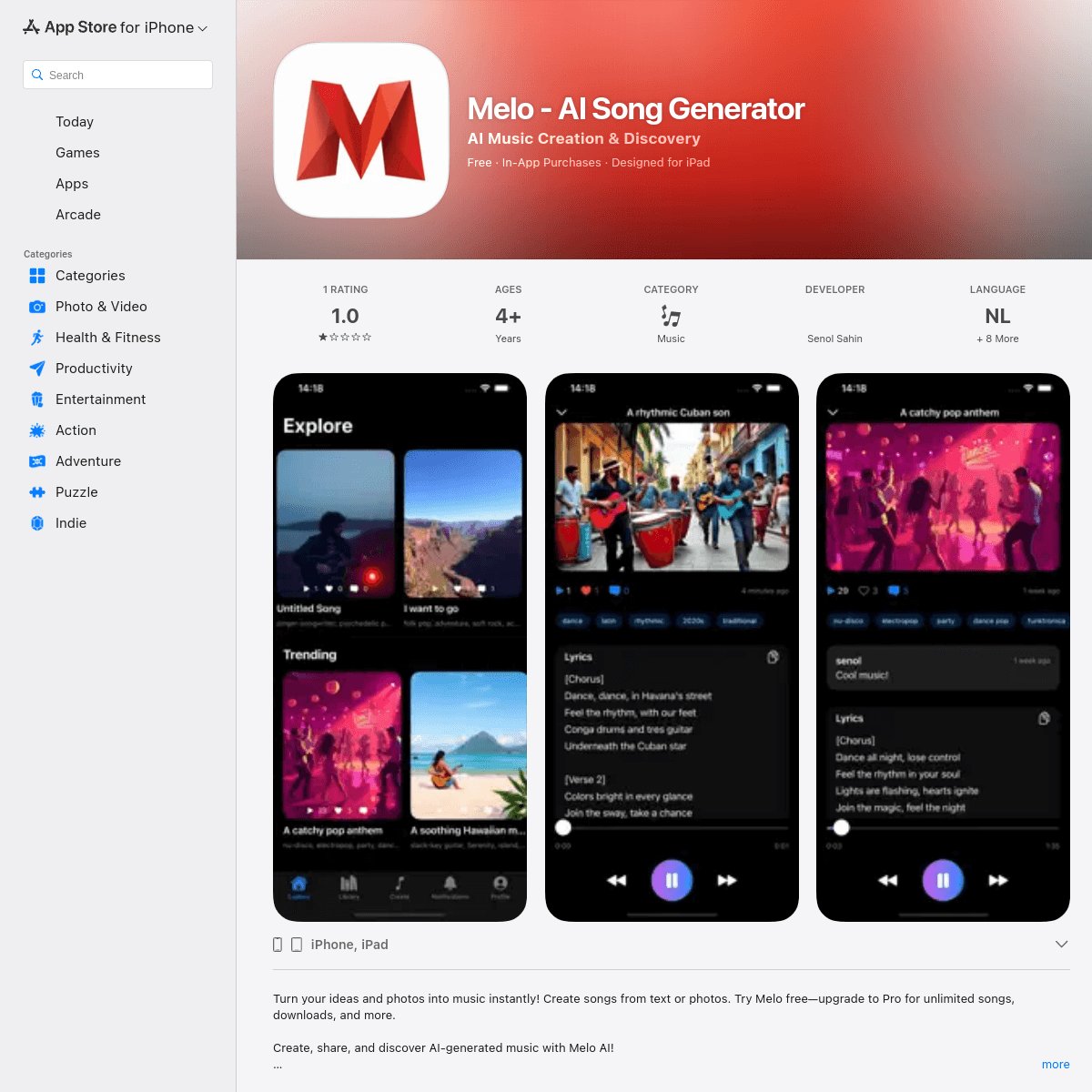 Melo - AI Song Generator