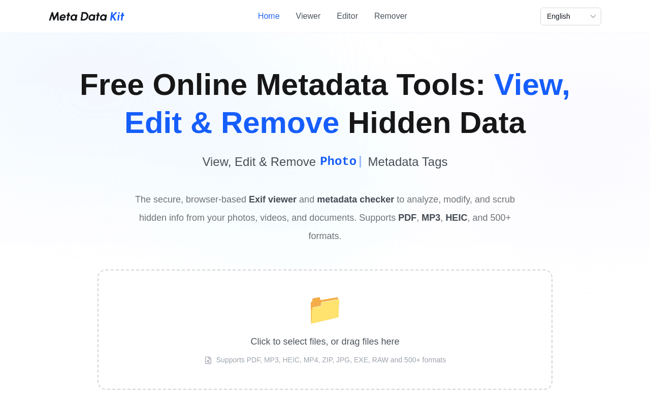 MetaDataKit – EXIF & Metadata Toolkit