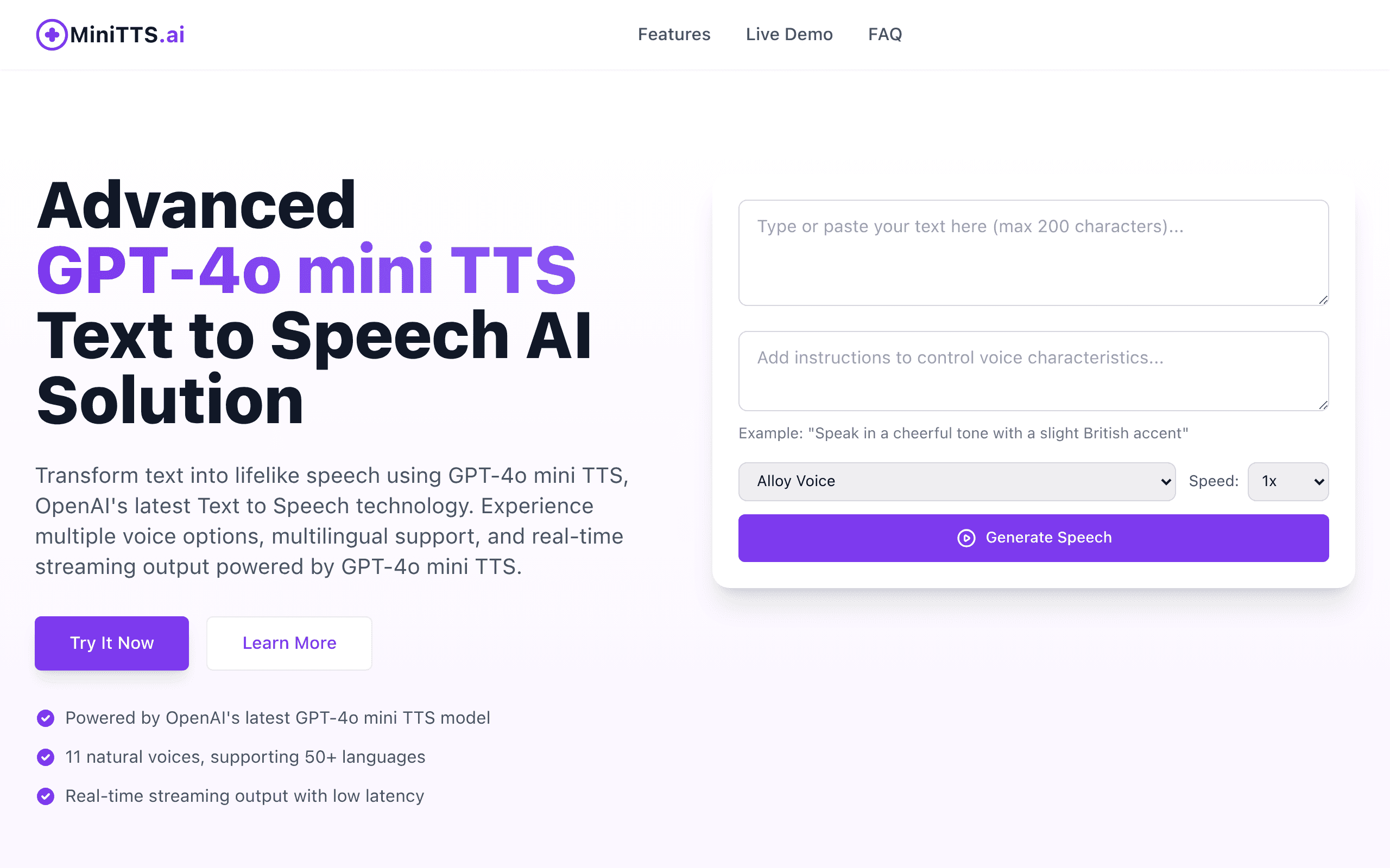MiniTTS AI